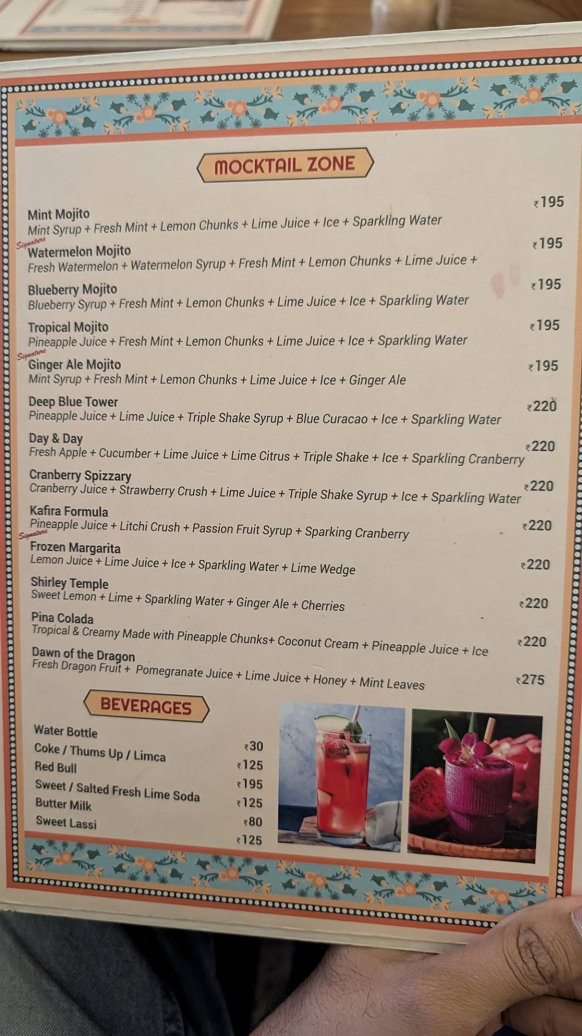 mykonos - Nashik menu