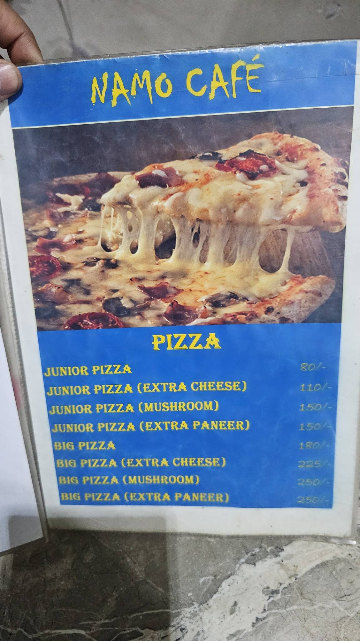 namo cafe menu
