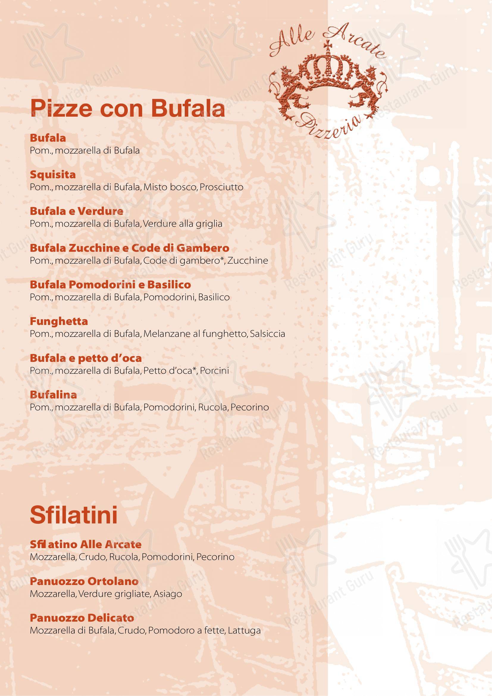 Alle Arcate in Santa Maria di Sala - Menu
