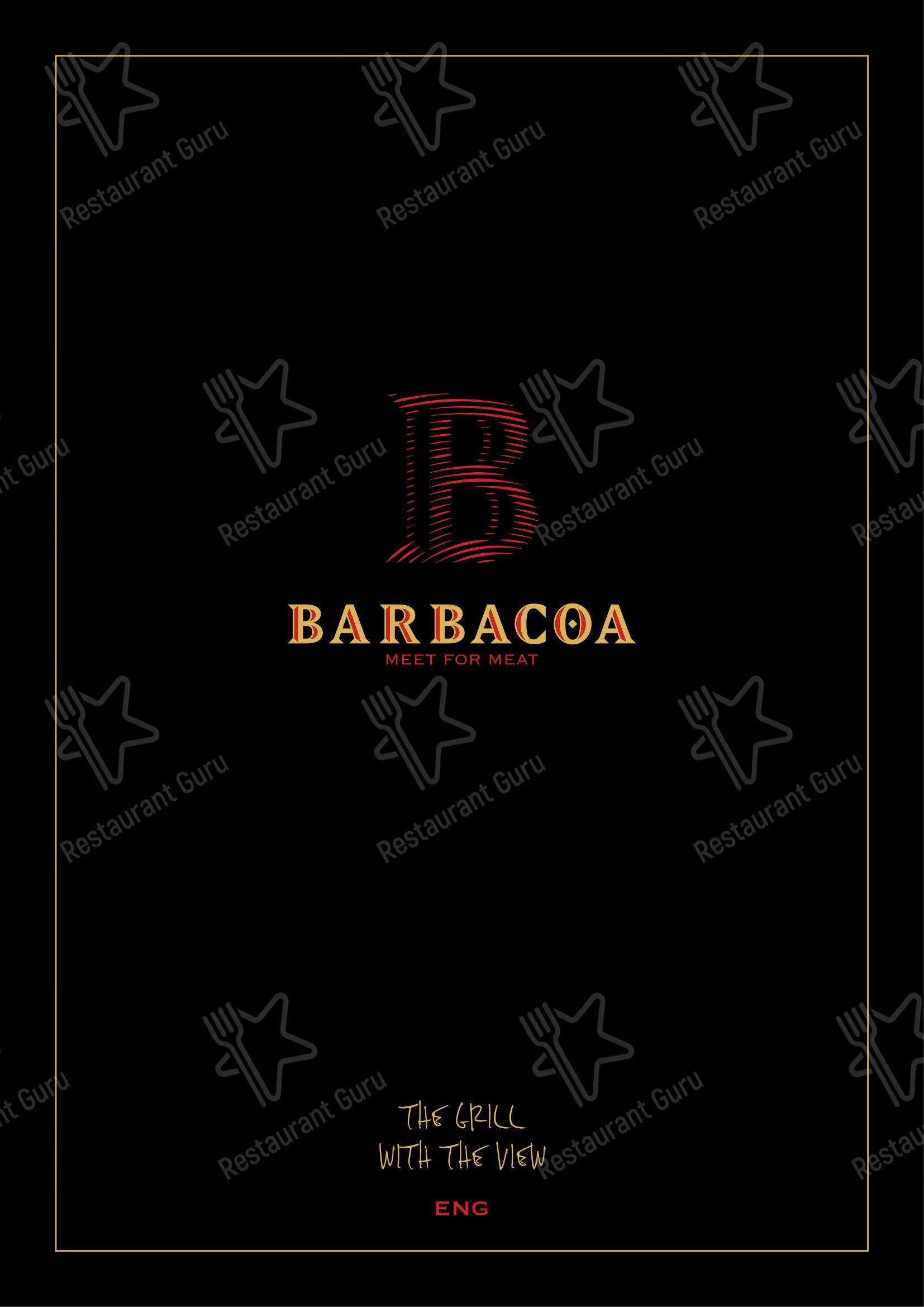 Menu bar per Barbacoa ristorante