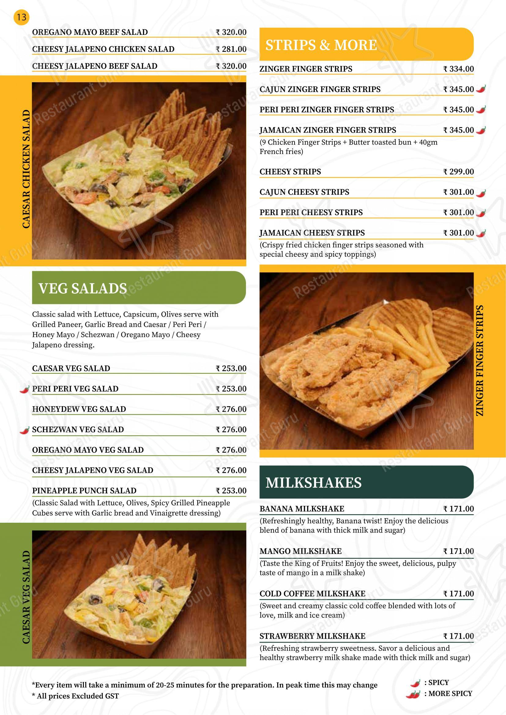 菜单 for Burger Tree in Coimbatore