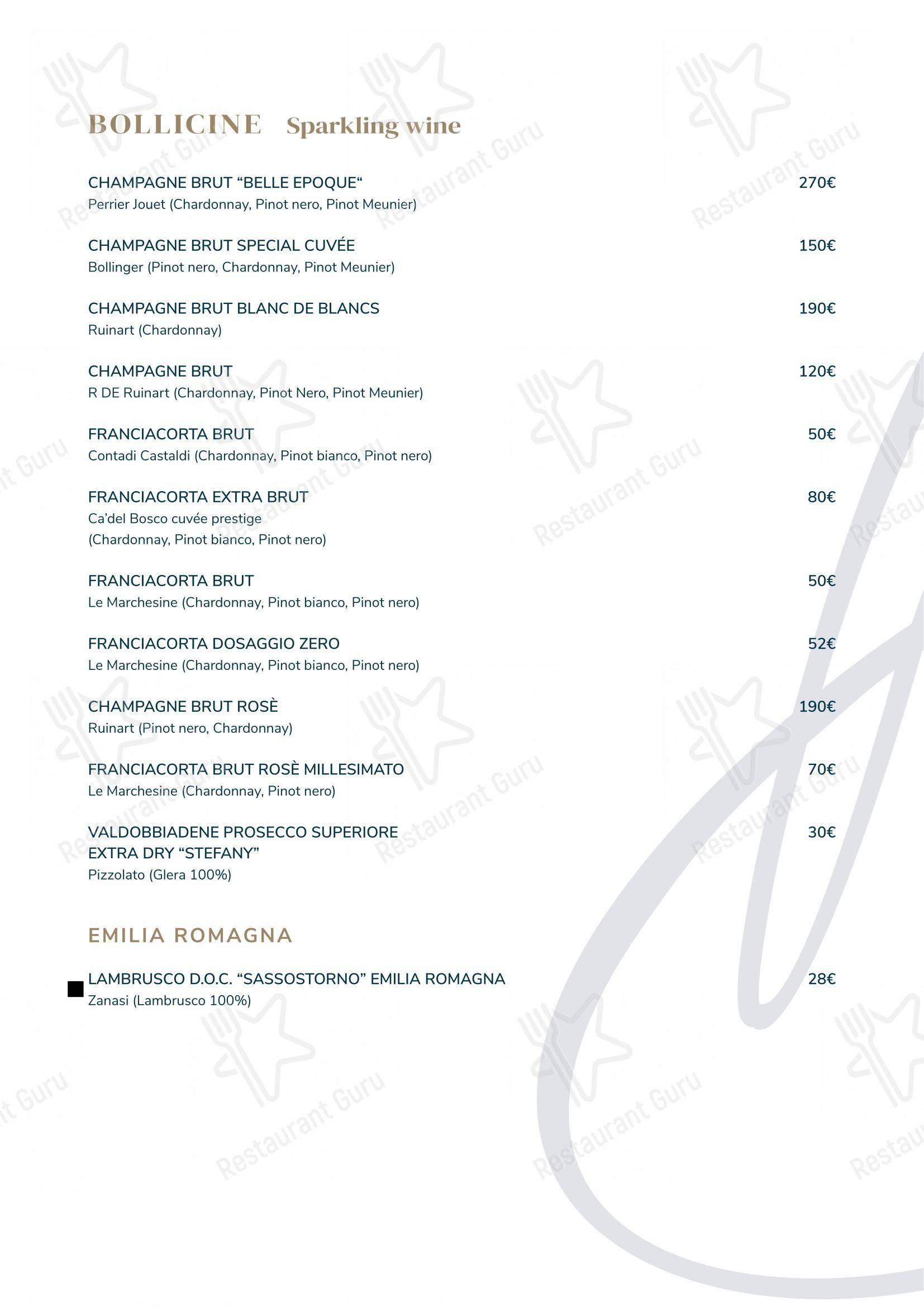 Menu bar per Casa Bi Restaurant in Milano