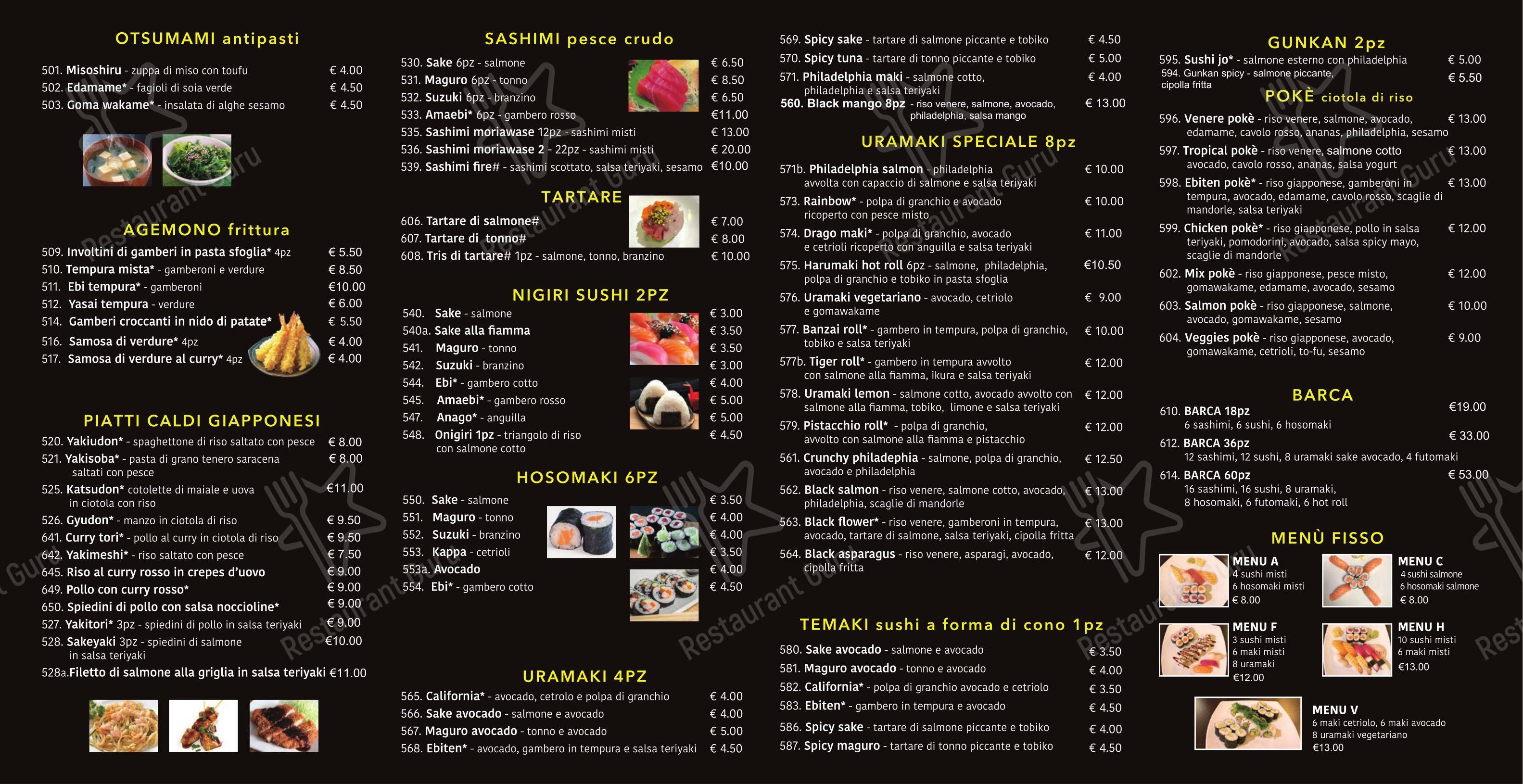 Menu per Cheng Du Ristorante Cinese in Roma