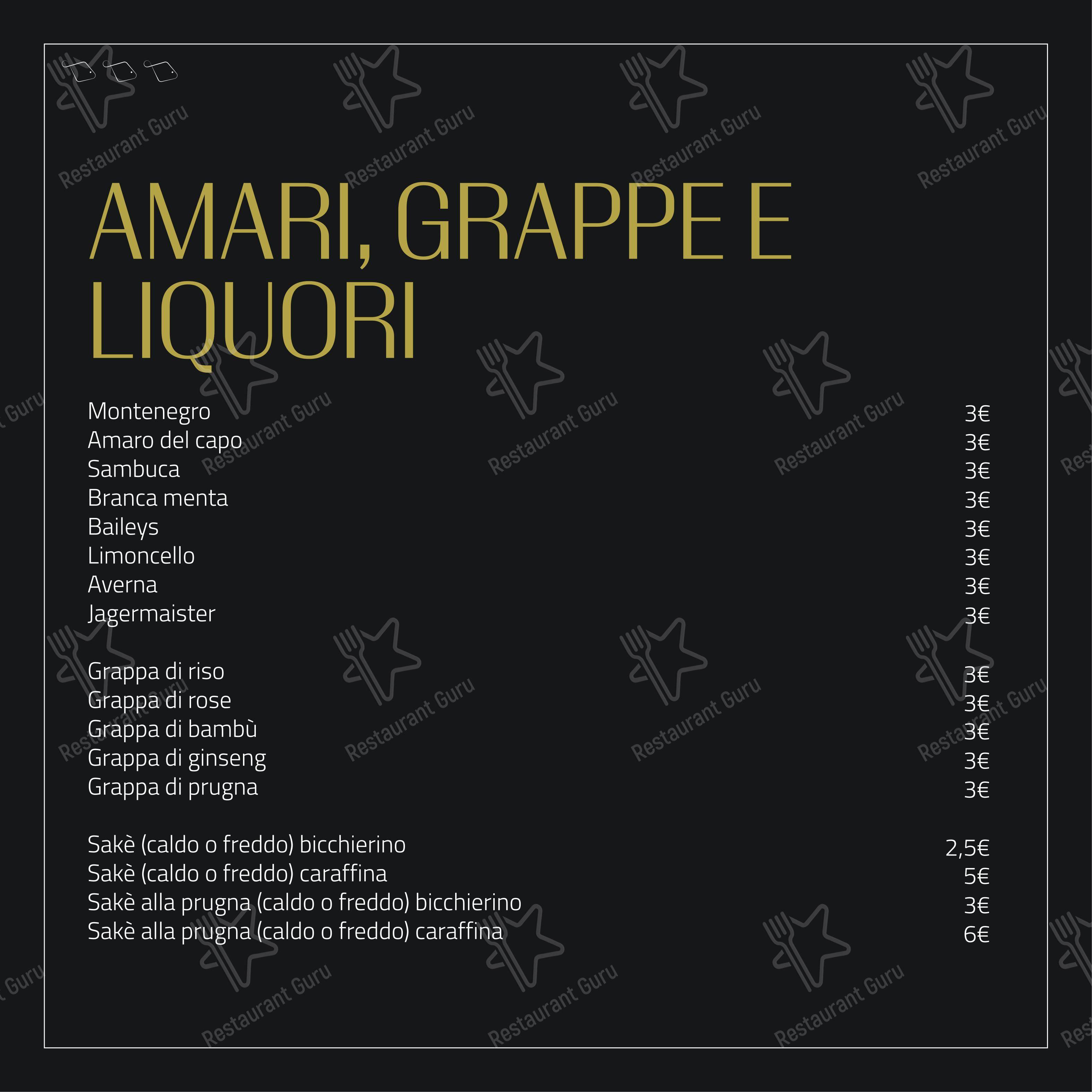 Menu per Feel Sushi ristorante