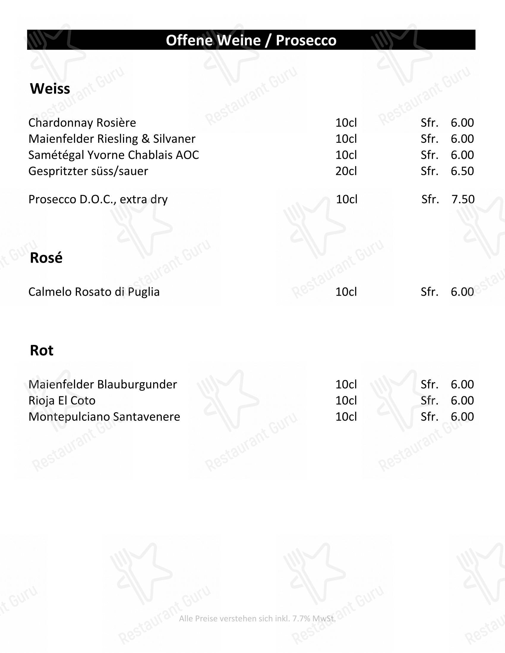 Основное меню per Fondue Beizli Chur in Coira