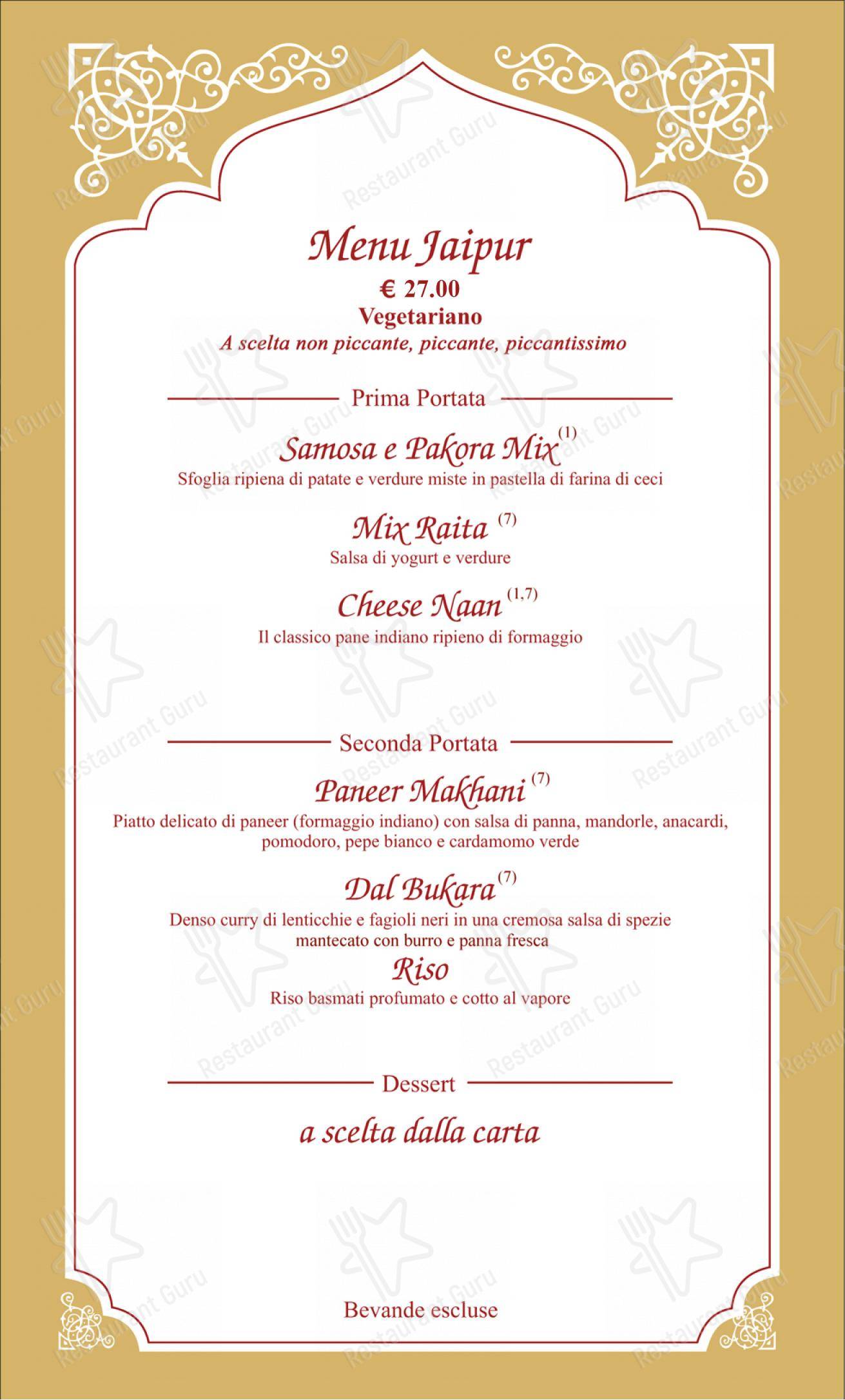 Menu per Gandhi Ristorante Indiano TORINO ristorante