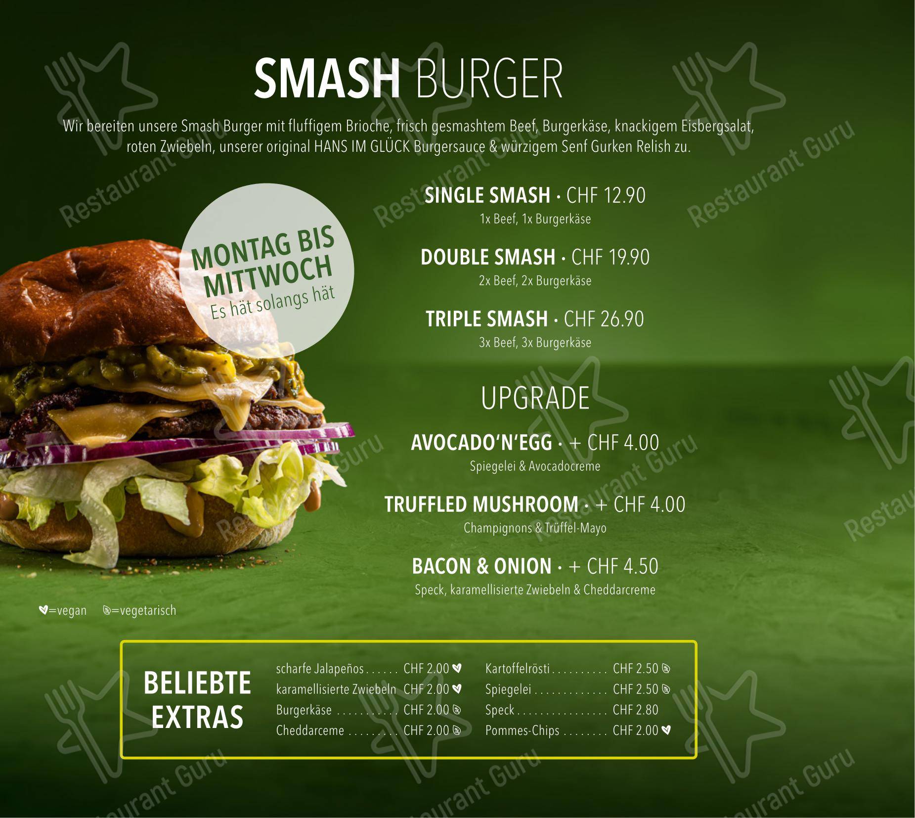 Menu di HANS IM GLÜCK - CHUR City West - Menu