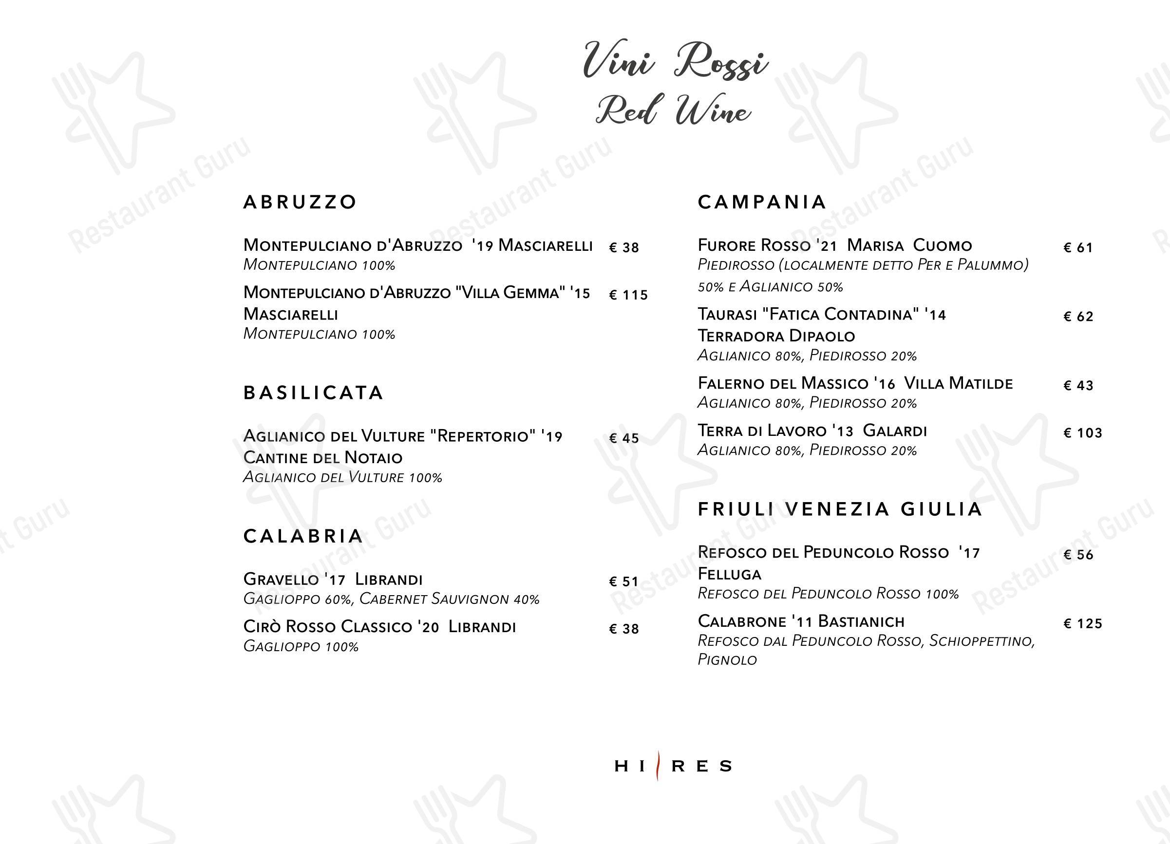 Ночное меню per Hi-Res in Roma