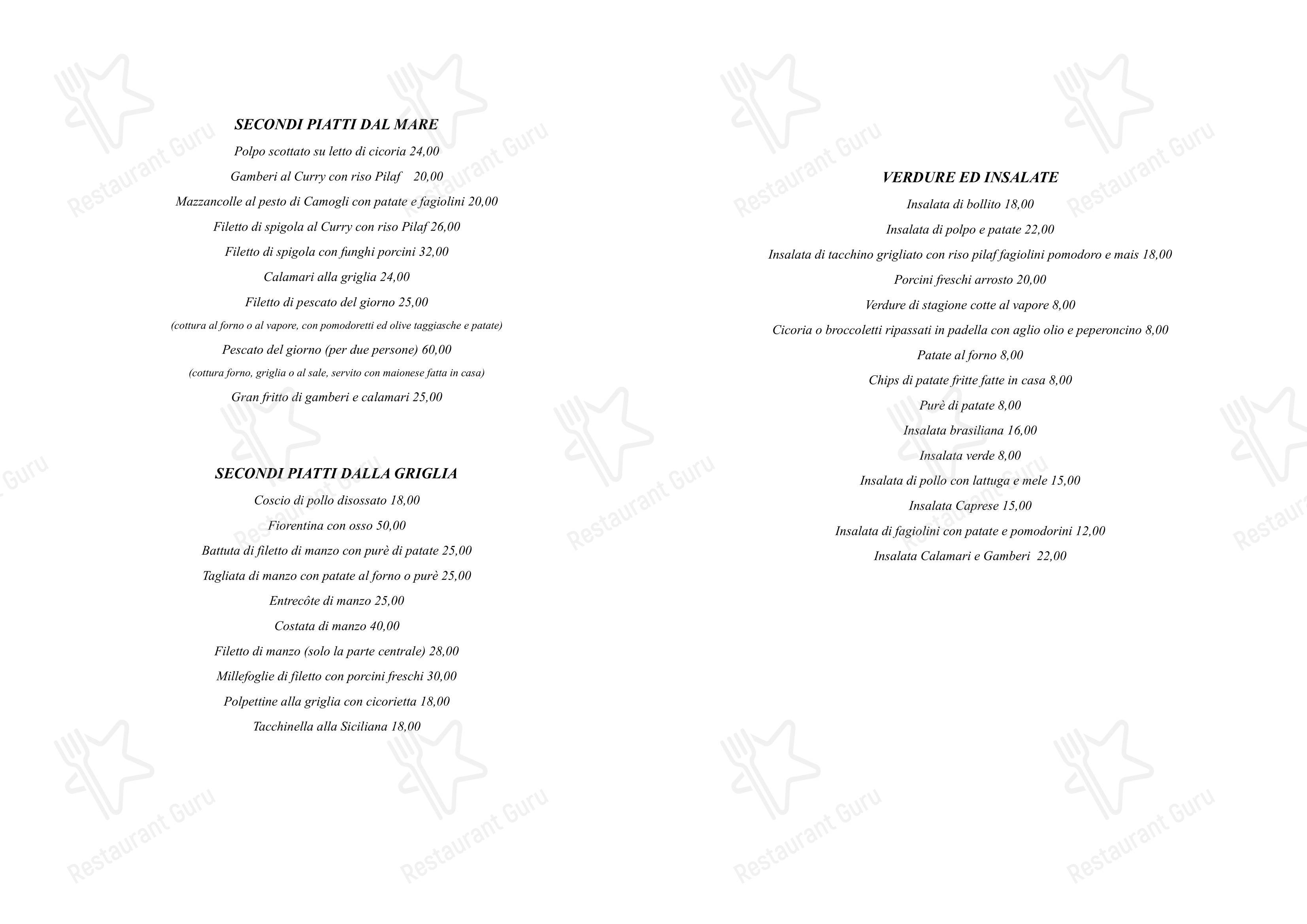 Menu di Ristorante Il Caminetto - Menu