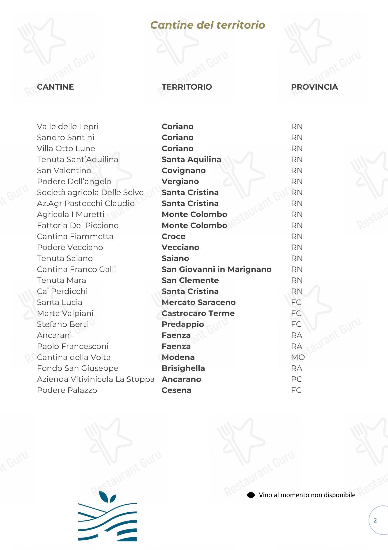 Menu di Il Gatto sull'Albicocco - Menu