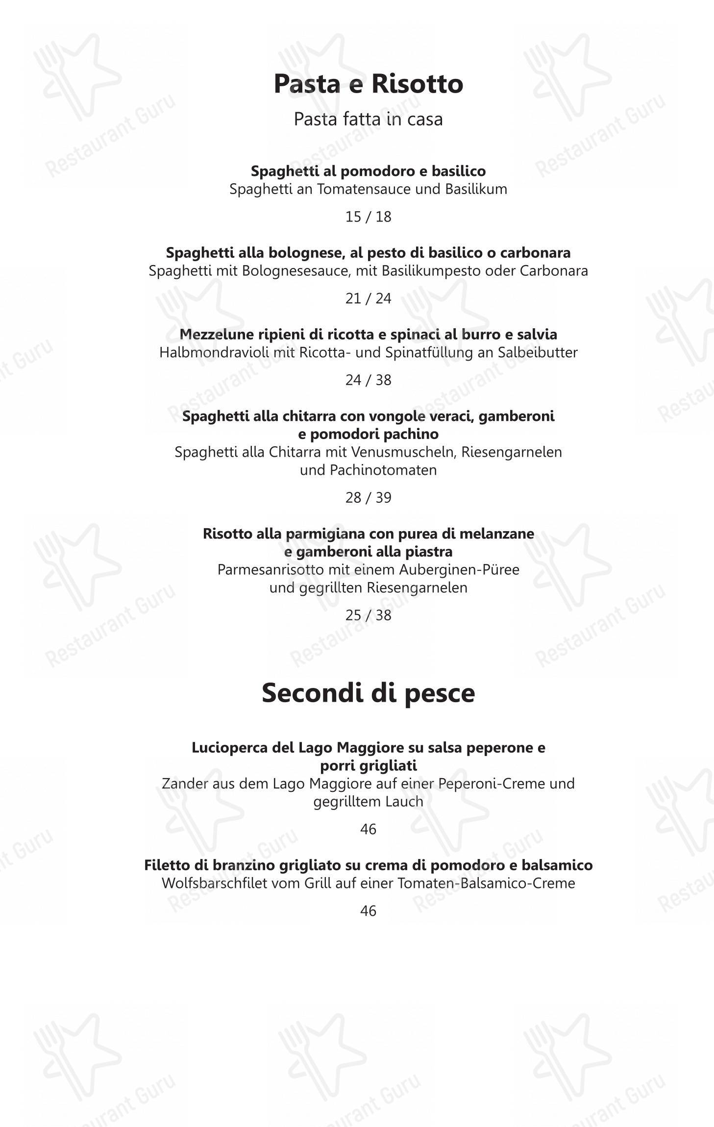 Menu di Klingler's Ristorante Ascona - Menu