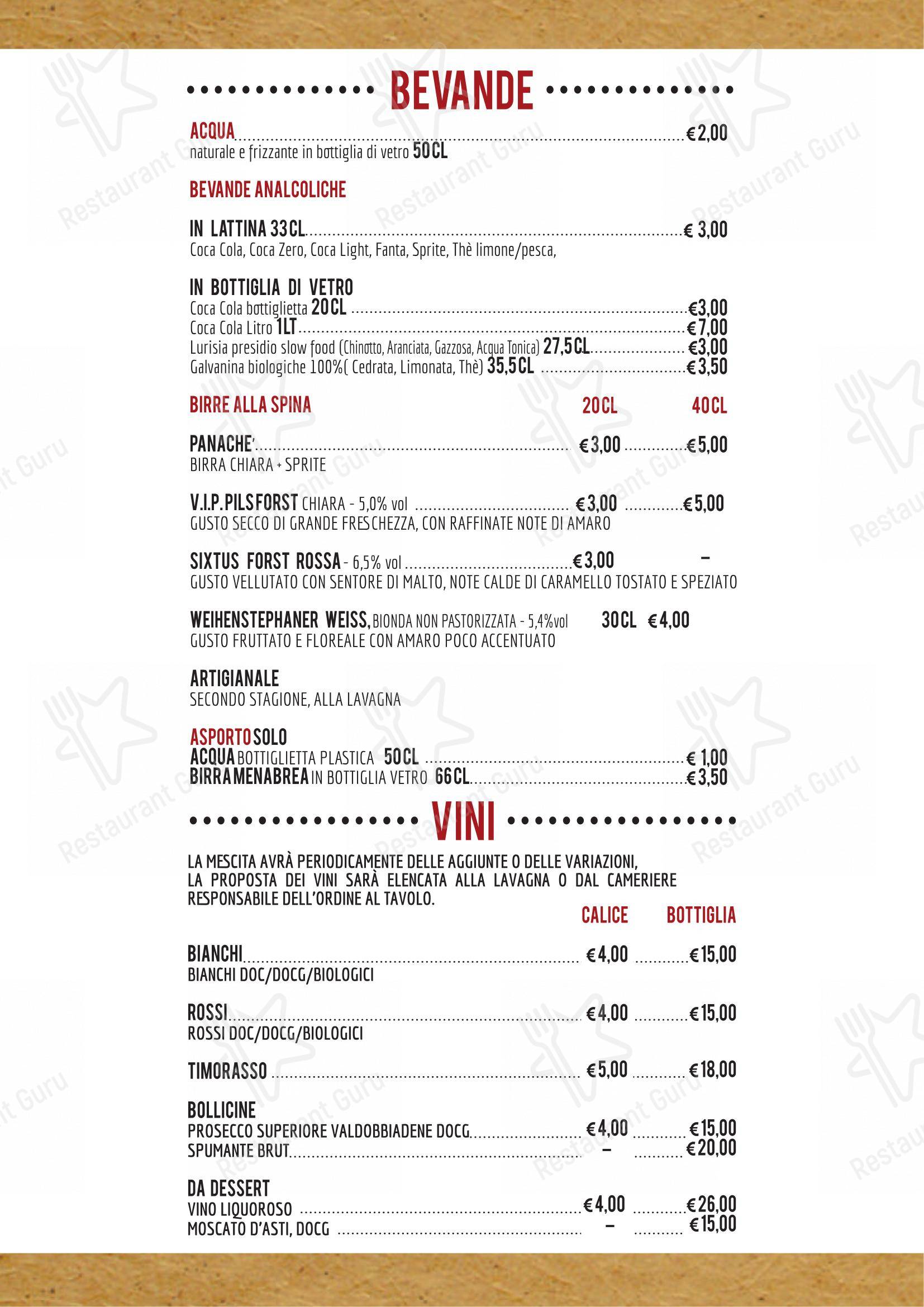 Menu per Kuuk Pizza in Alessandria