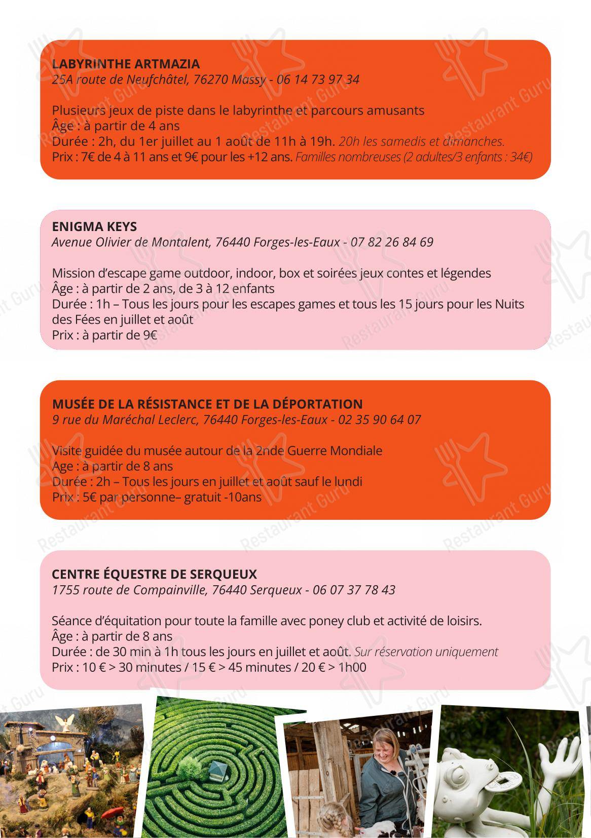 Menu bar pour L'Audace dans Le Thil-Riberpré