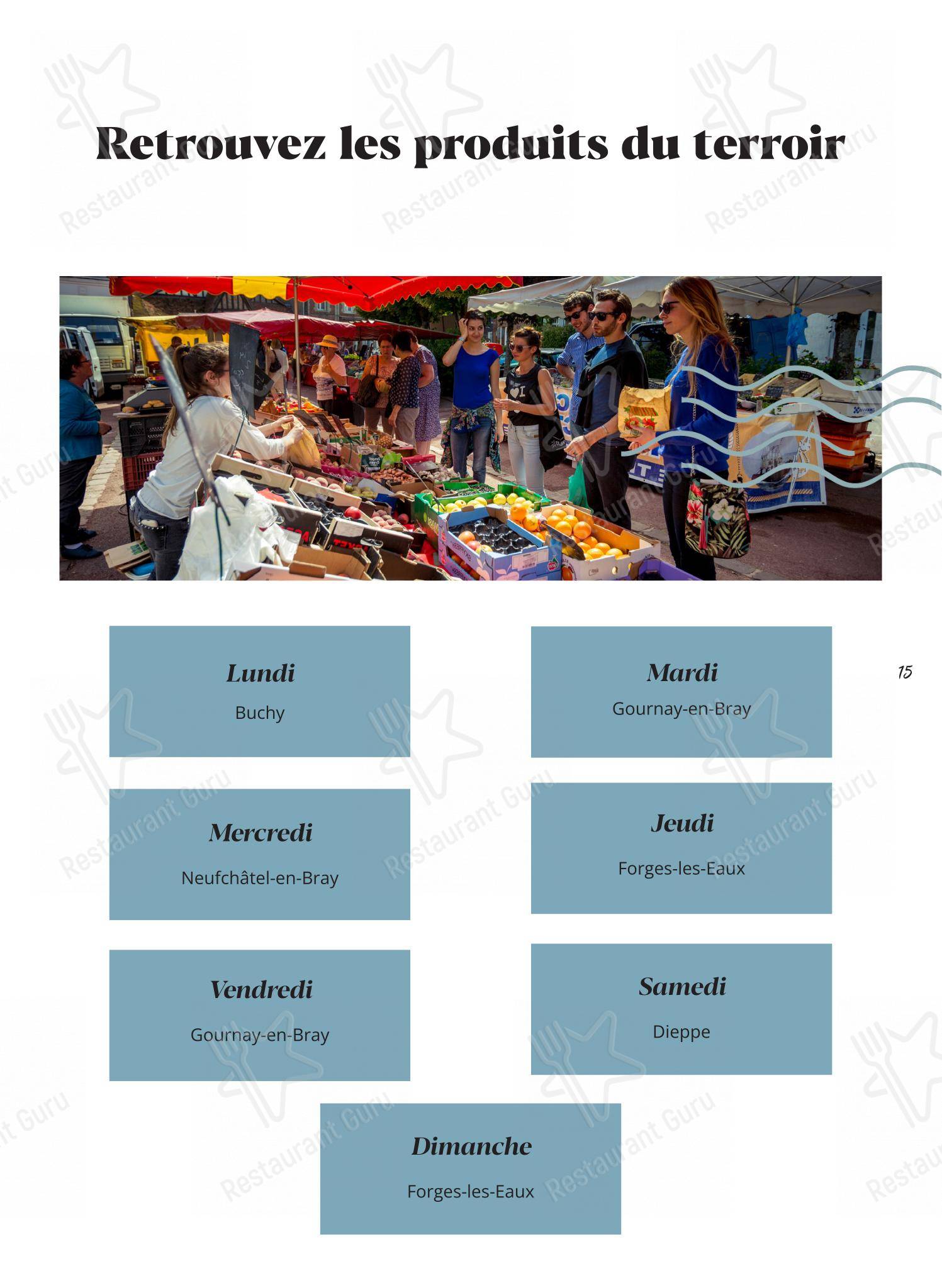 Menu pour L'Audace dans Le Thil-Riberpré
