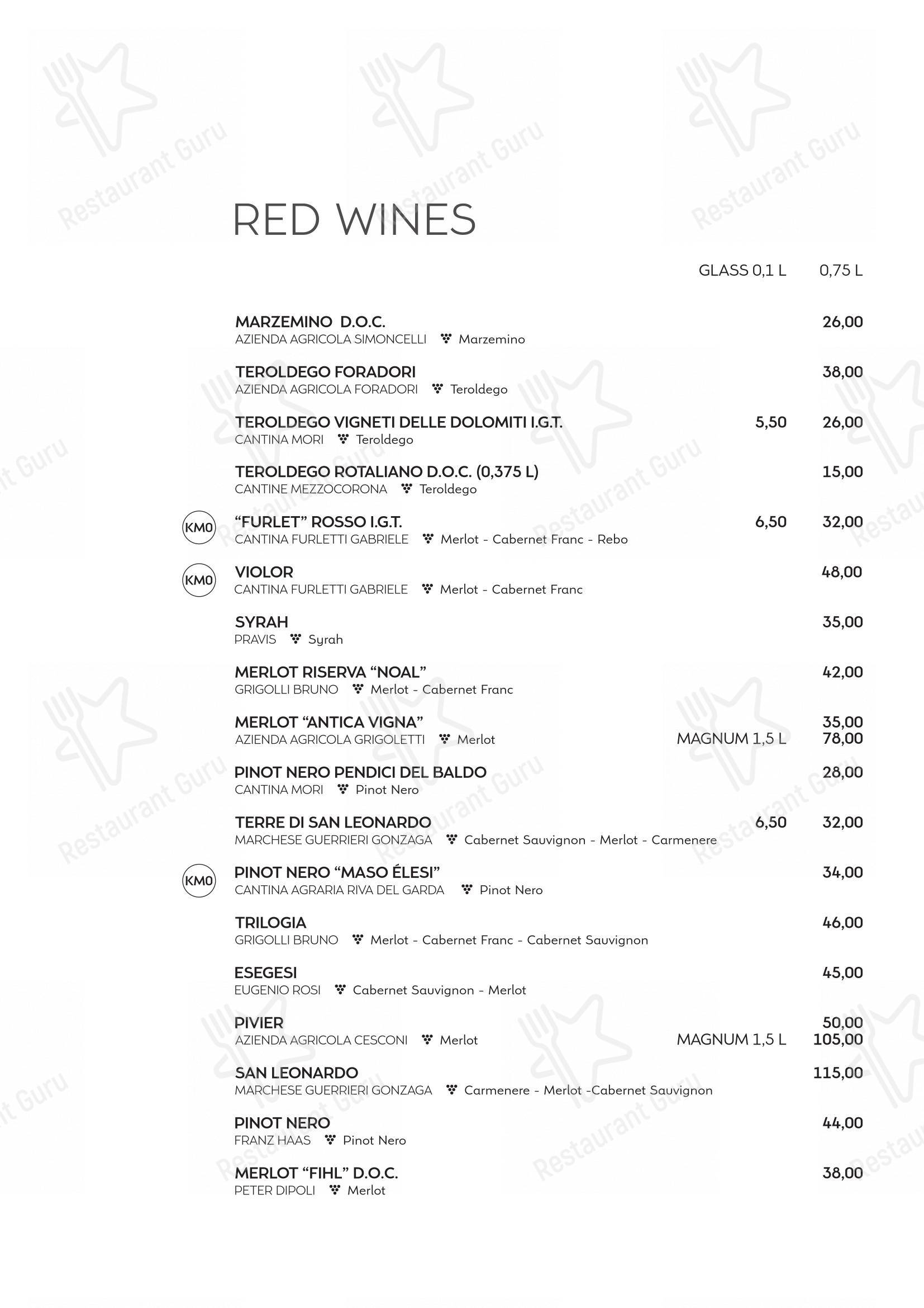 Menu per La Capannina Pizza and Grill in Riva del Garda