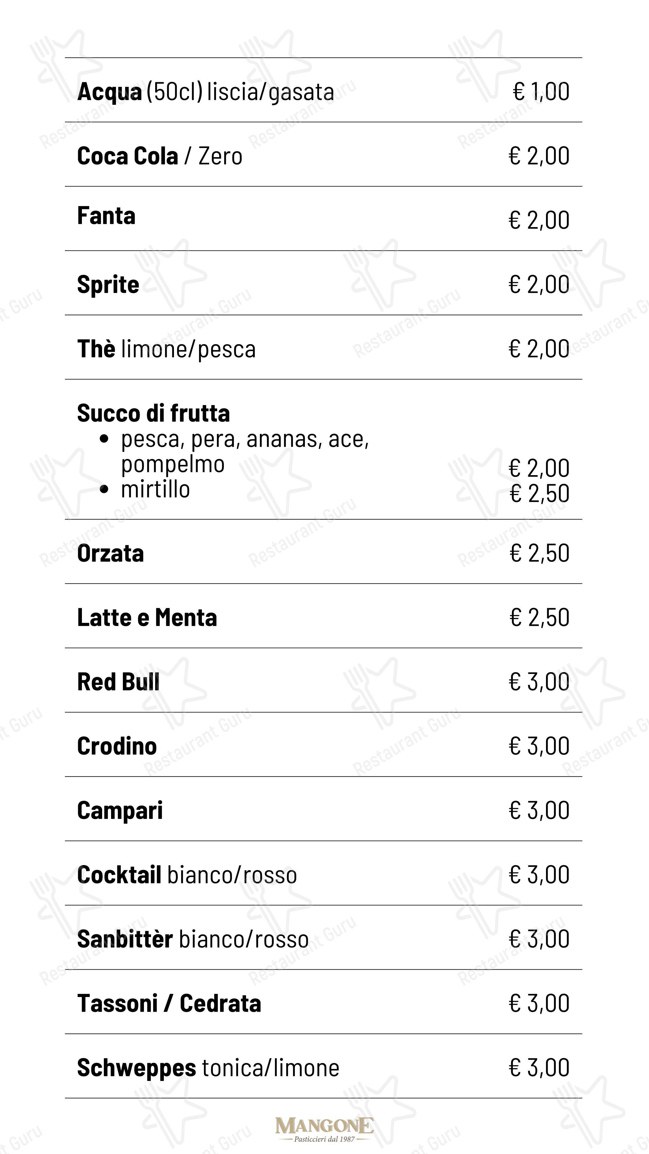 Mangone Pasticcieri in Acerra - Menu