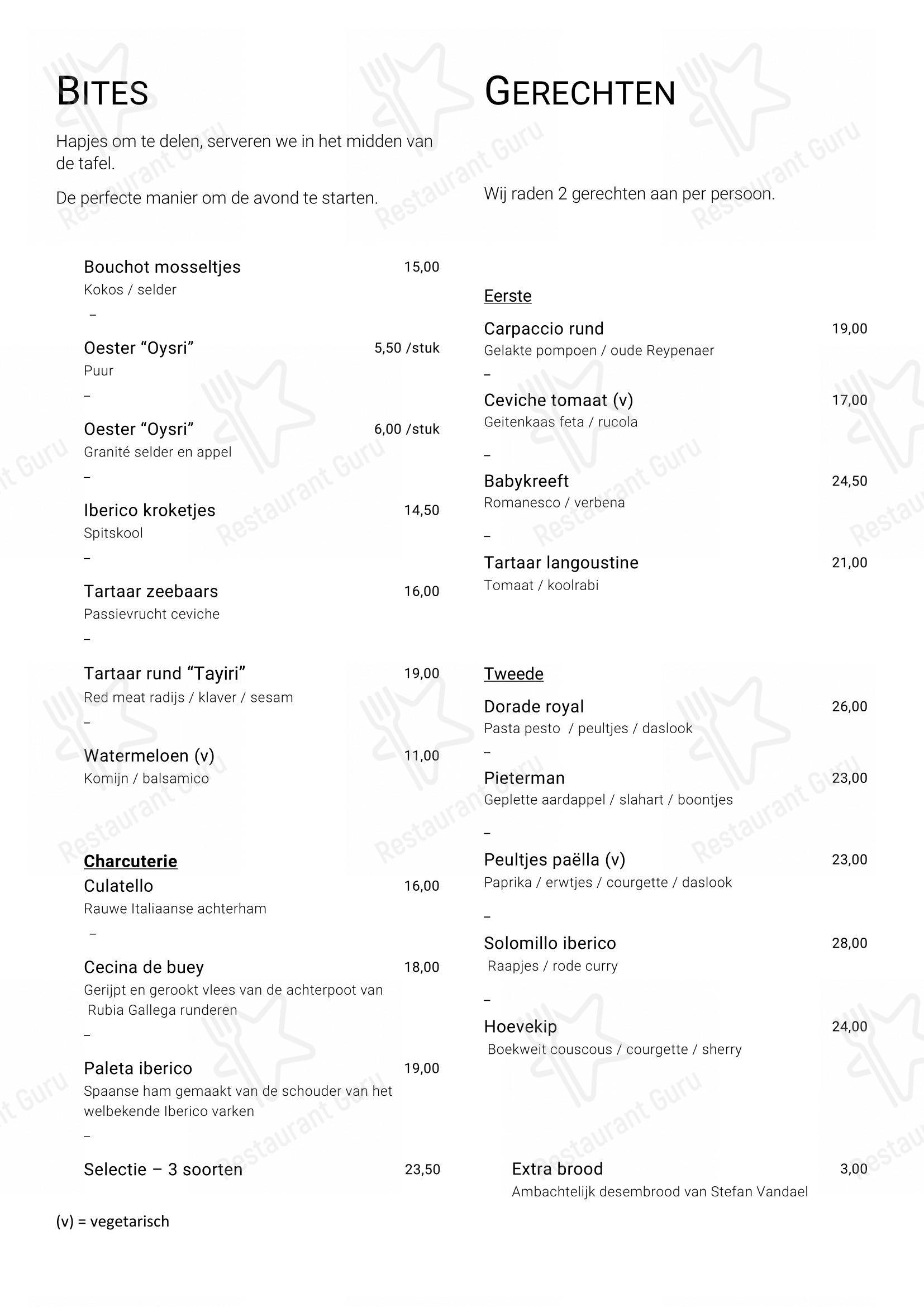 Lunch Menu pour Mout restaurant