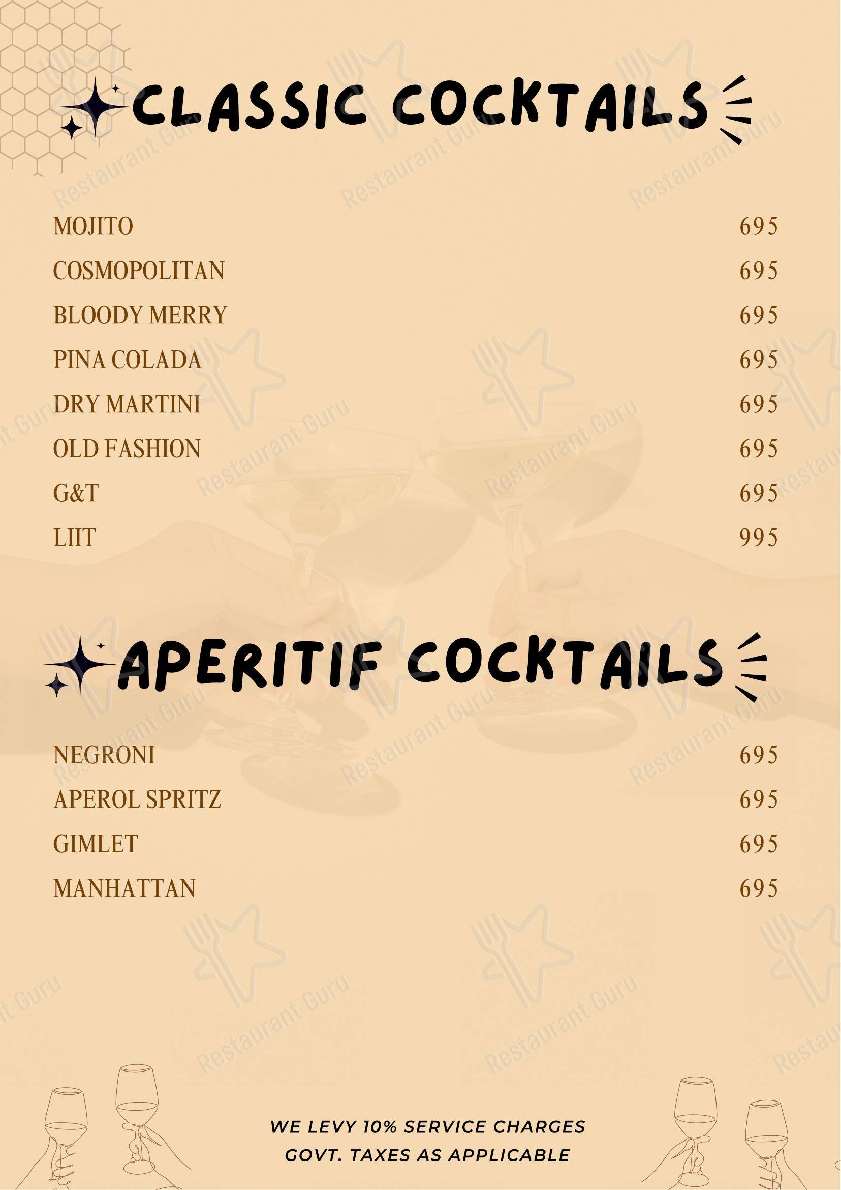 Oh Honey By Skyhouse in Noida - Menu bar