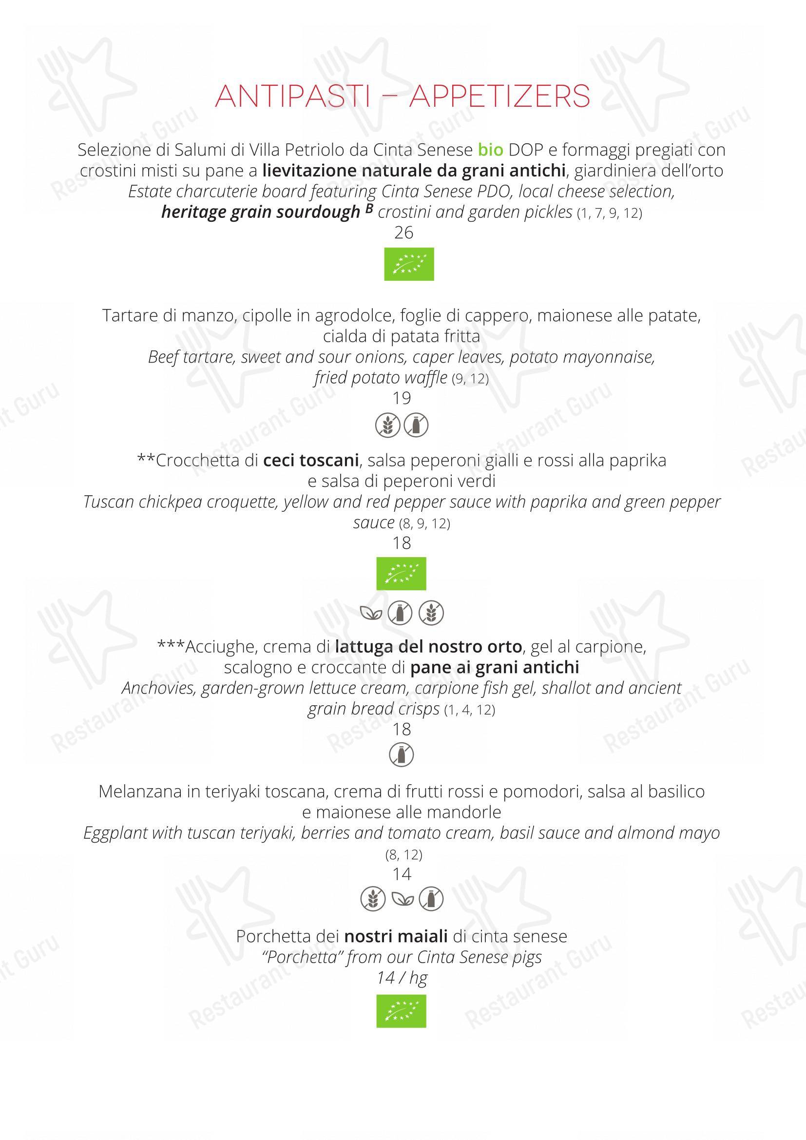 Menu di Osteria di Golpaja - Menu