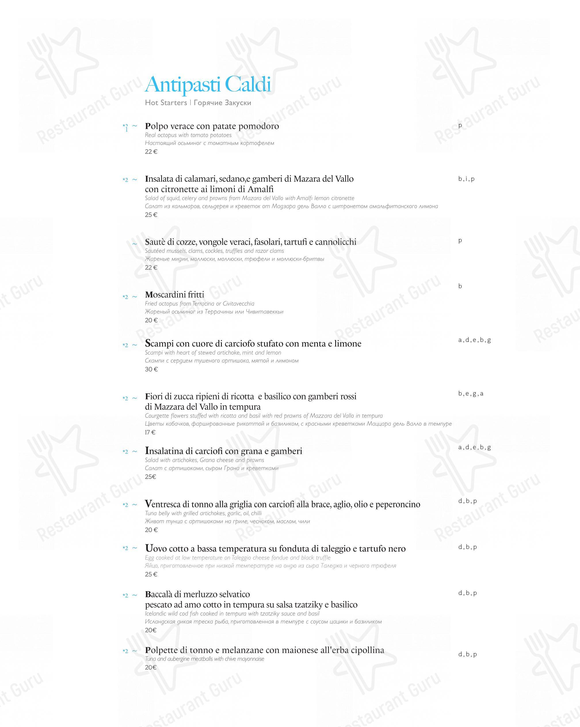 Menu pour Pescheria Rossini - 菜单