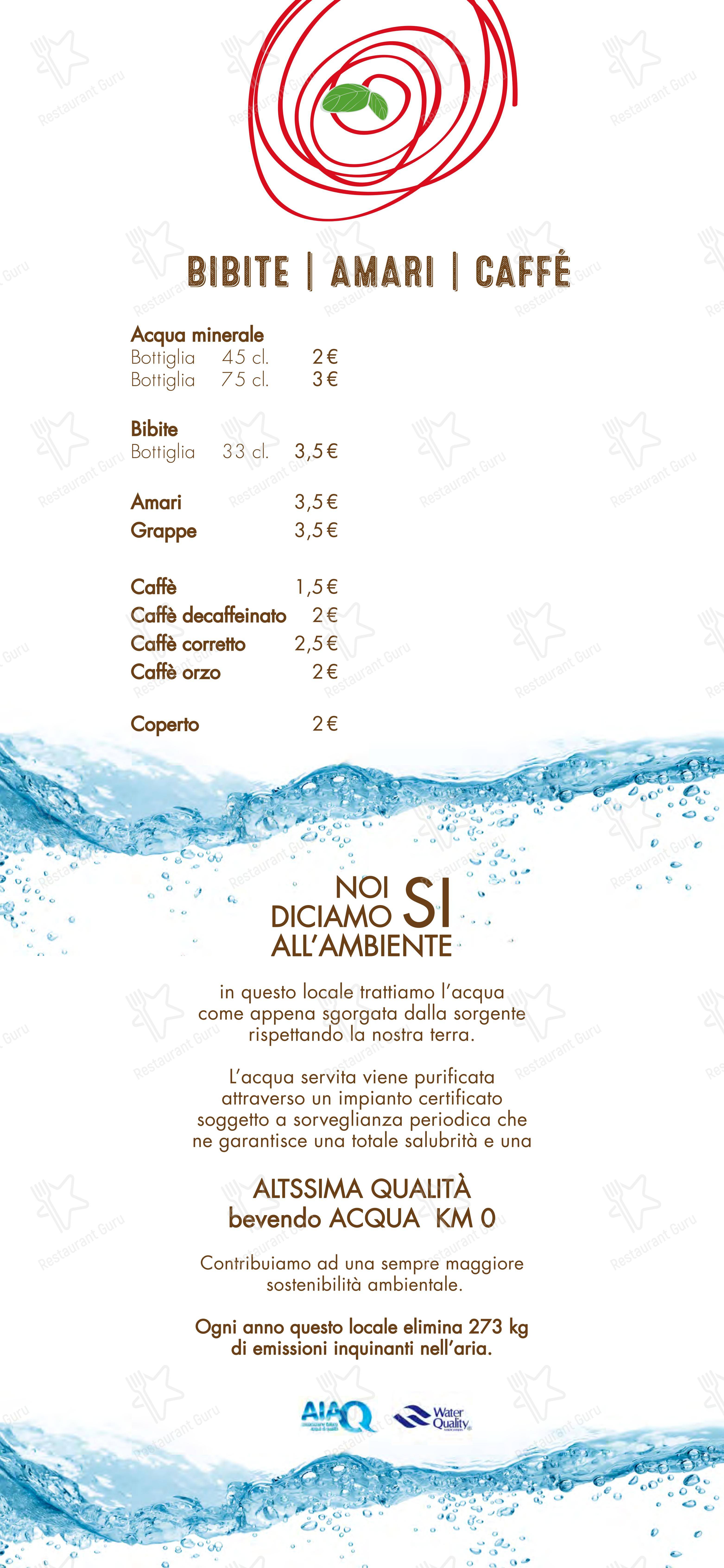Pizzeria All'incrocio in Treviso - Menu