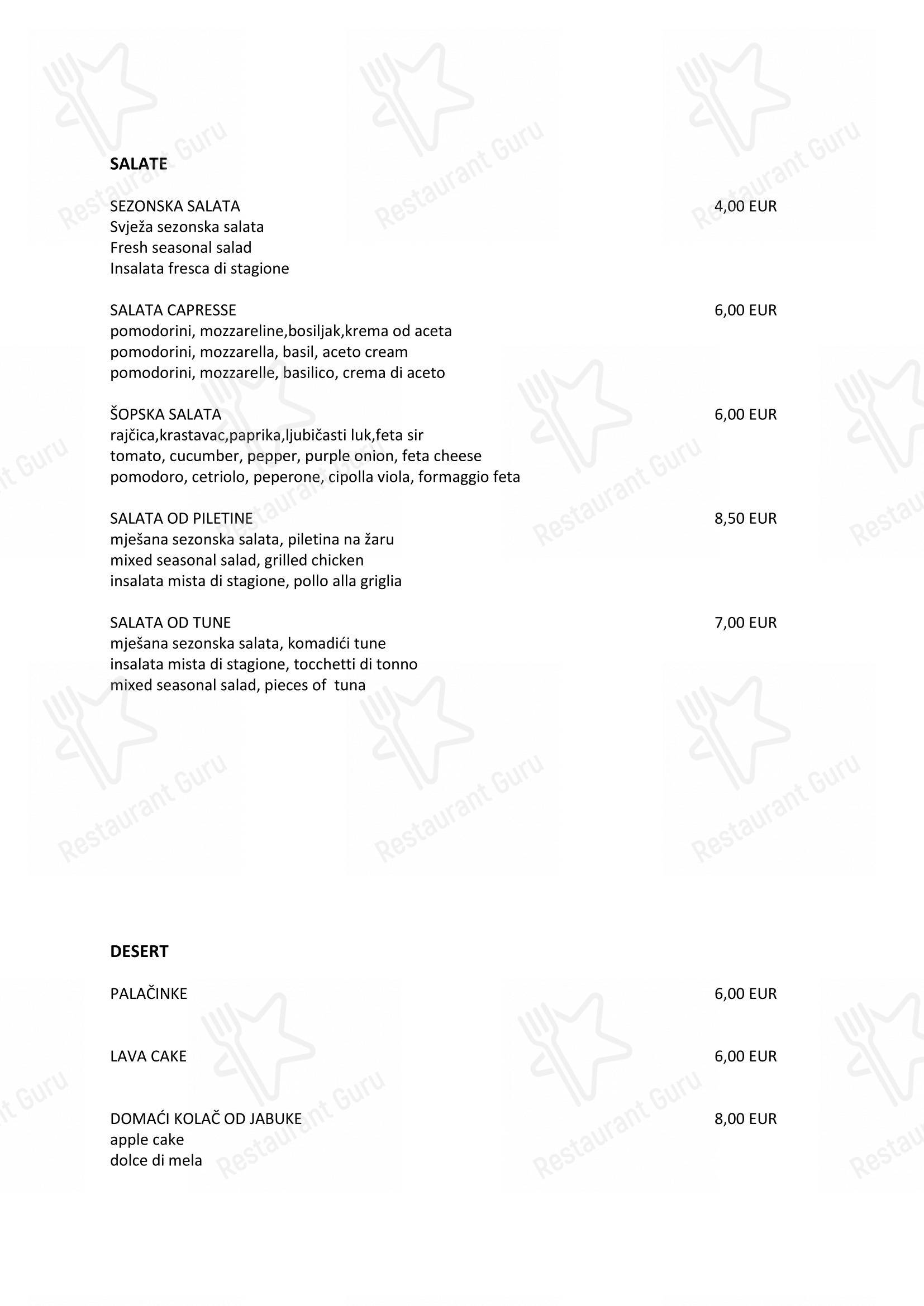 Menu di Pizzeria Laco - Menu