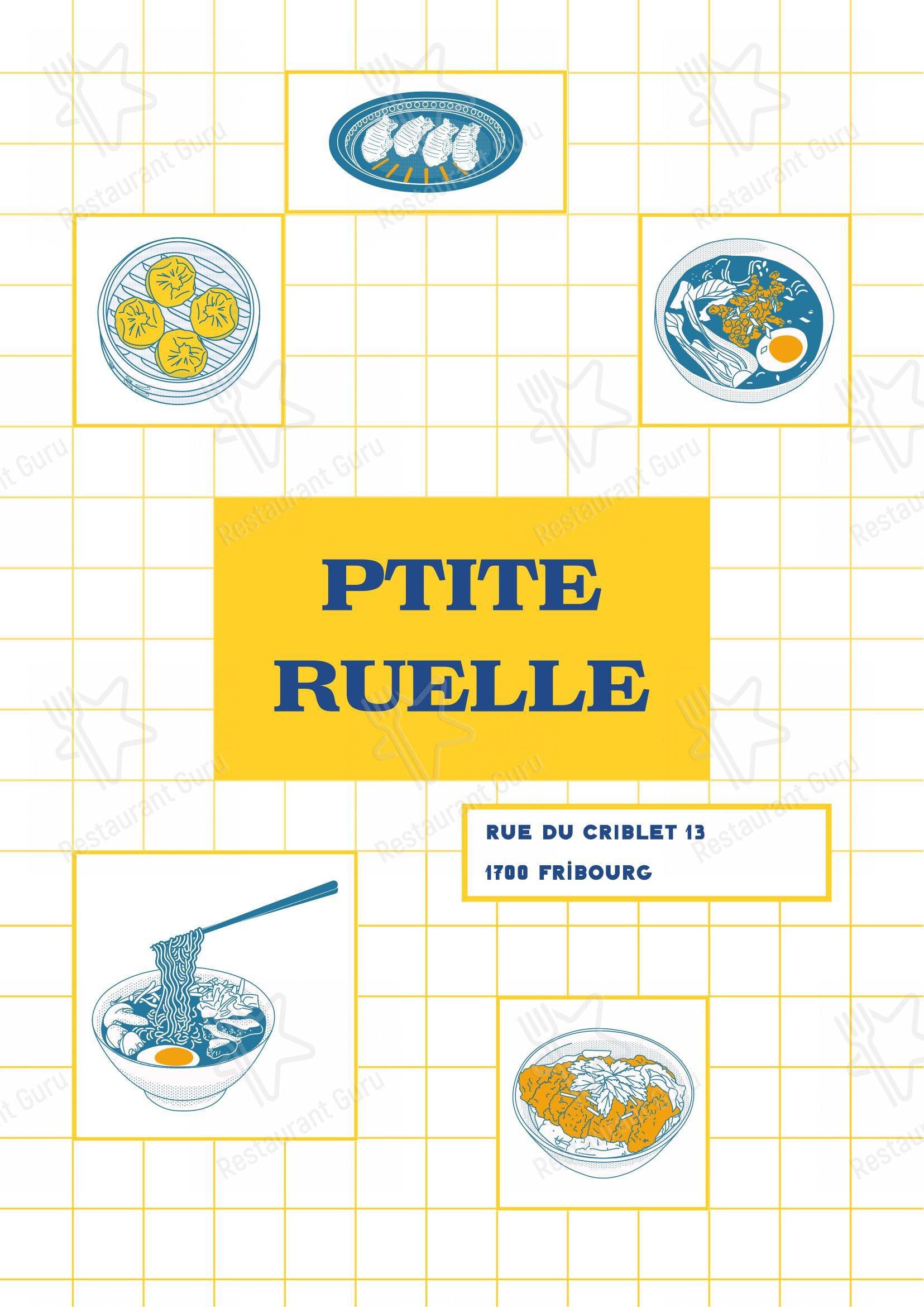 Menu per Ptite Ruelle ristorante