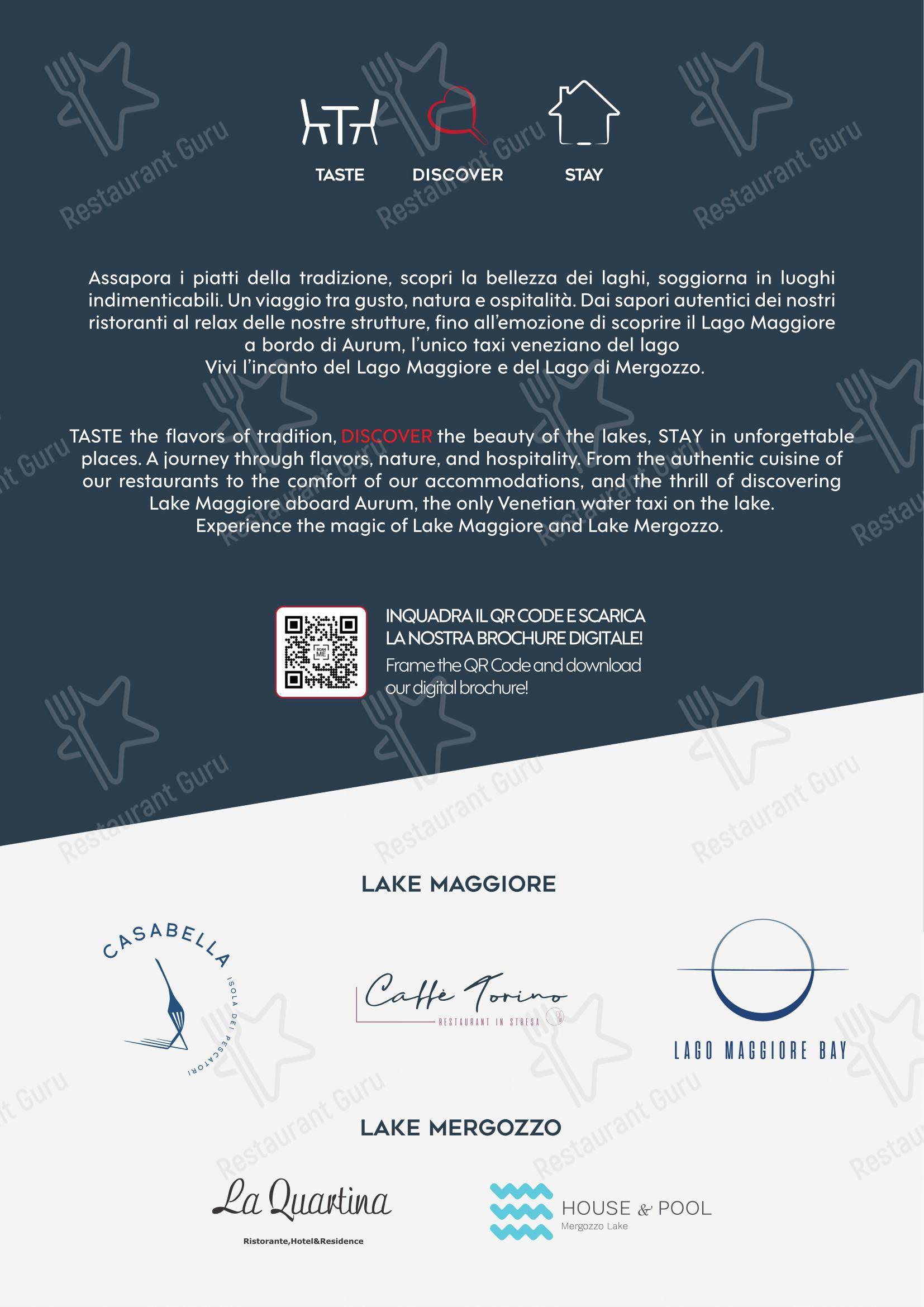 Ristorante Casa Bella in Stresa - Menu