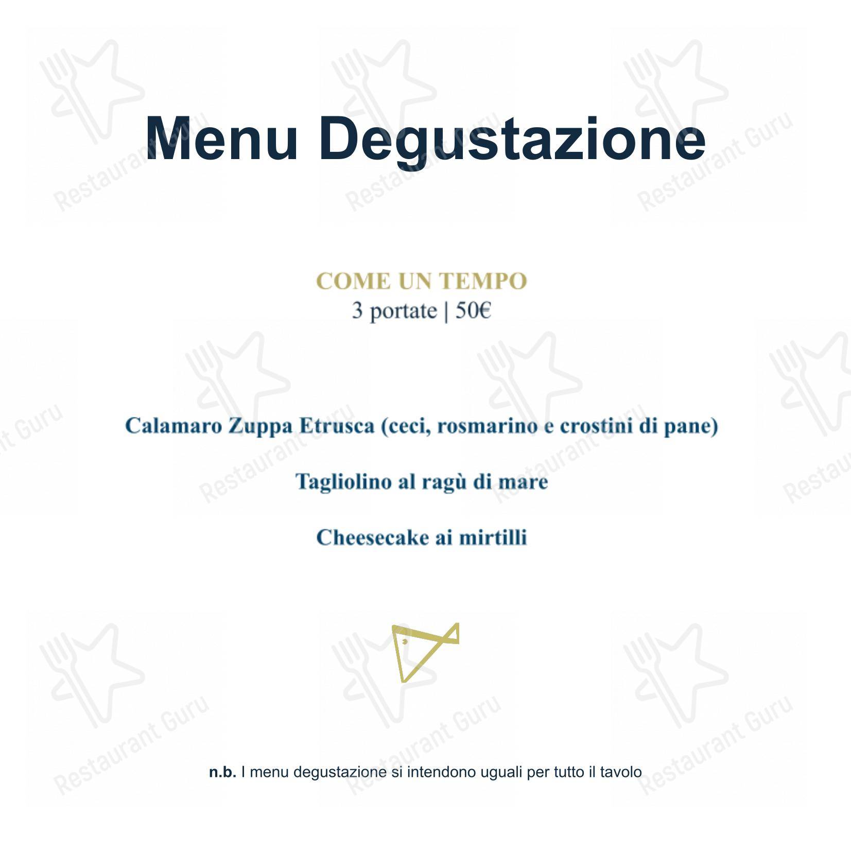 Menu per Ristorante Livello1 in Roma