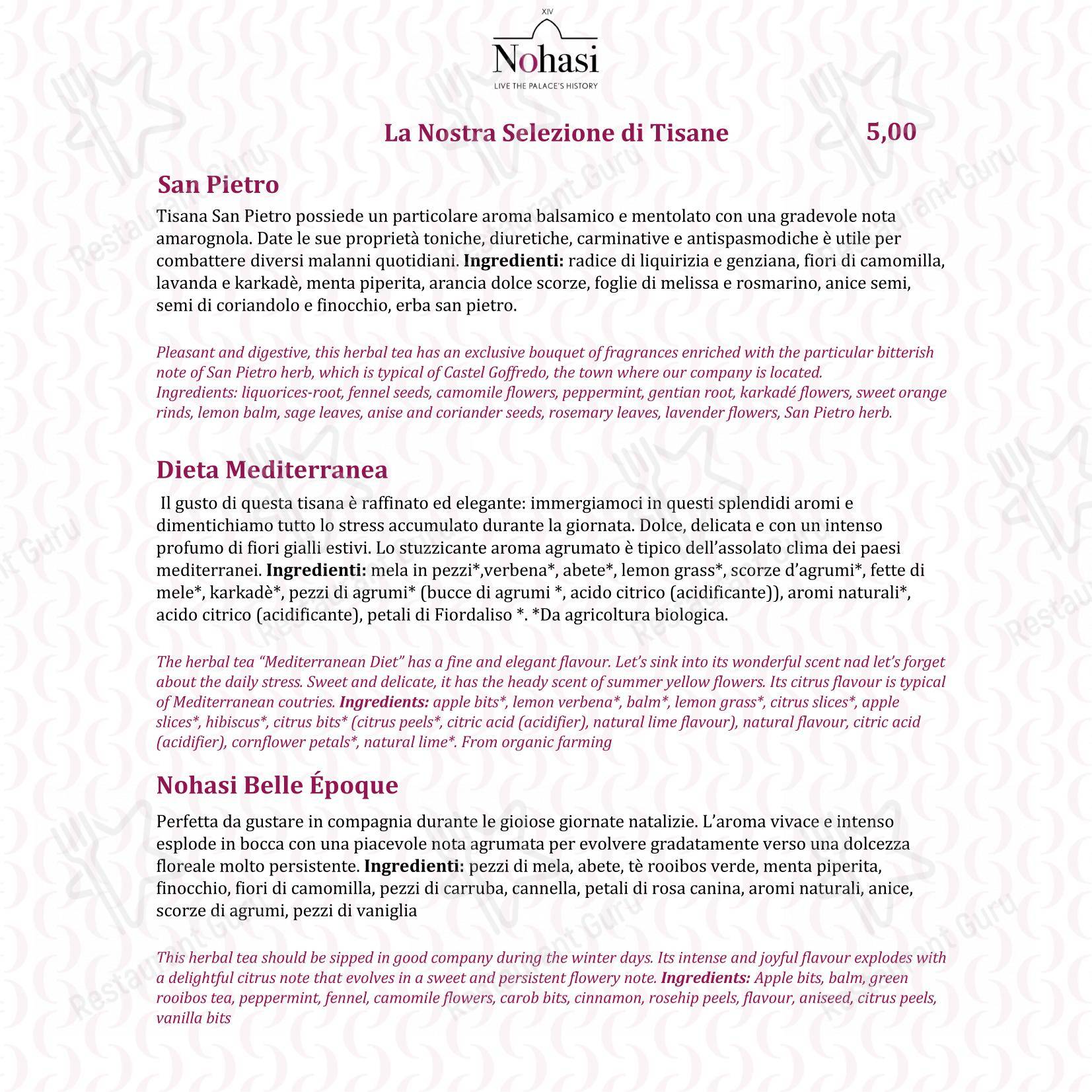 Menu pour Ristorante Signoria restaurant