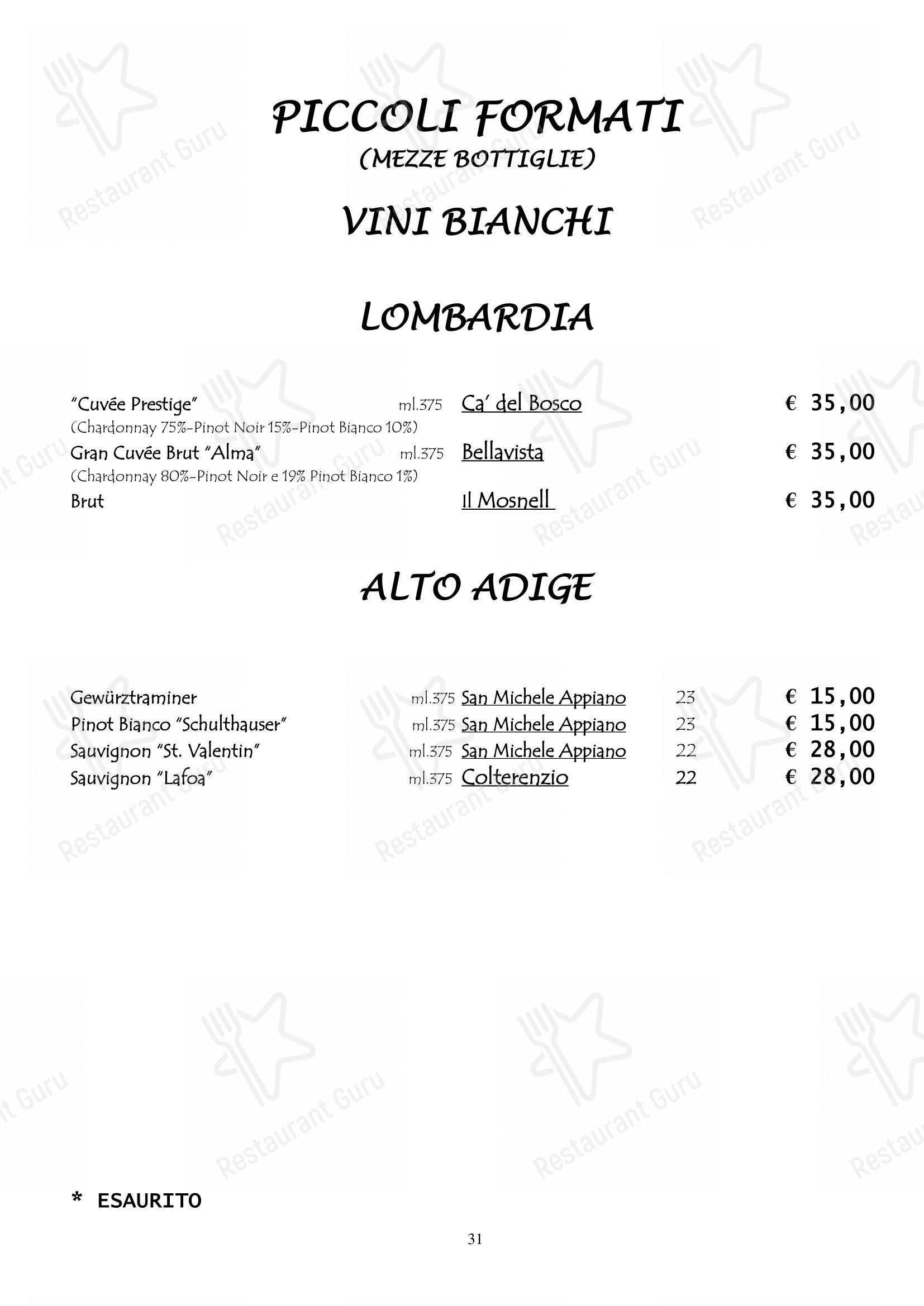 菜单 per Ristorante da Miro ristorante