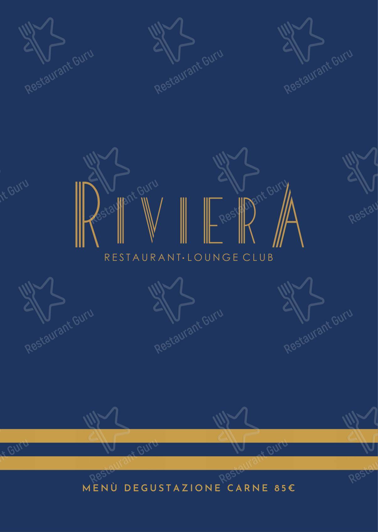 Menu di Riviera Milano Restaurant - Lounge Club - Takeaway Menu