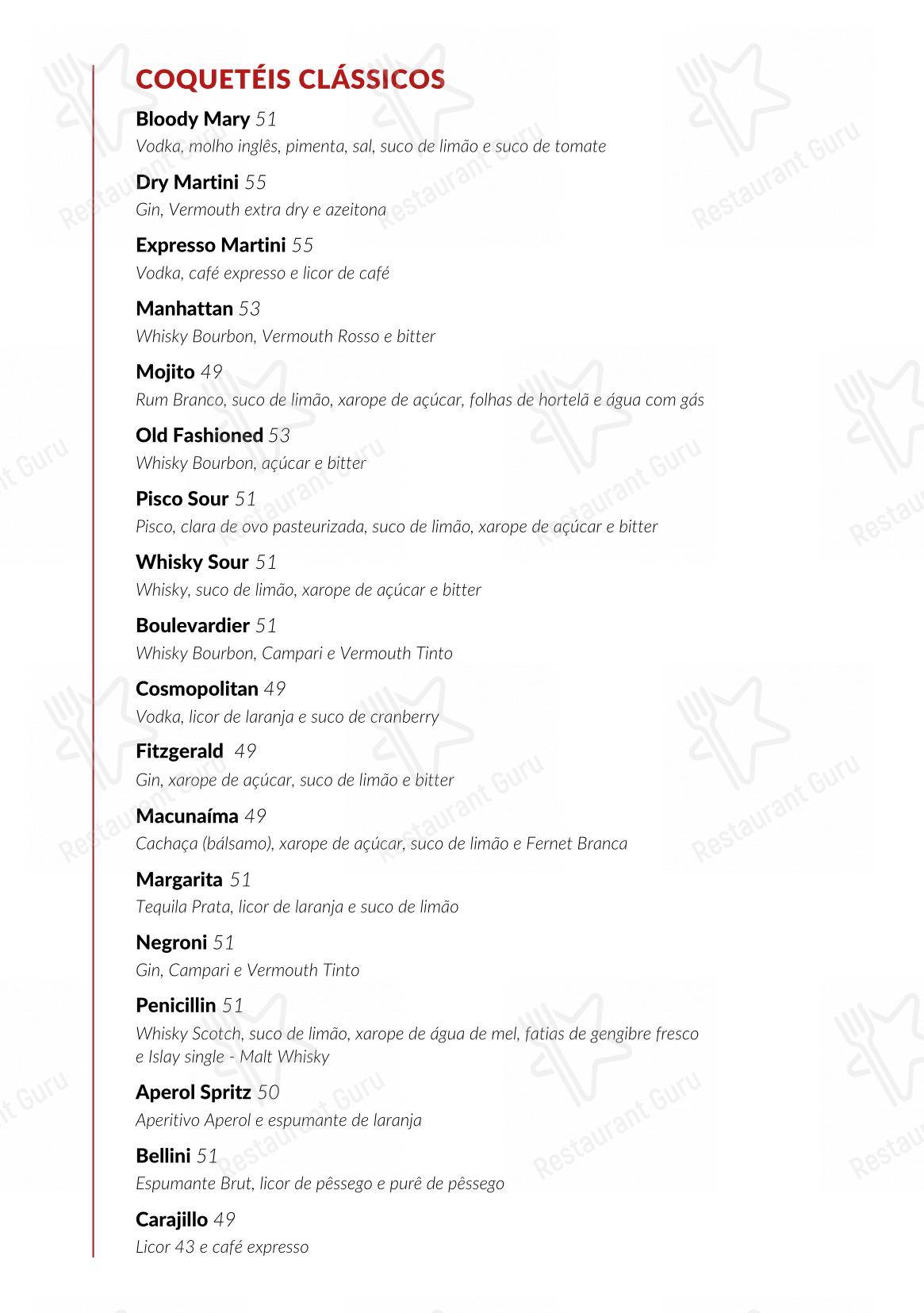 Rubaiyat Brasília - Menu bar