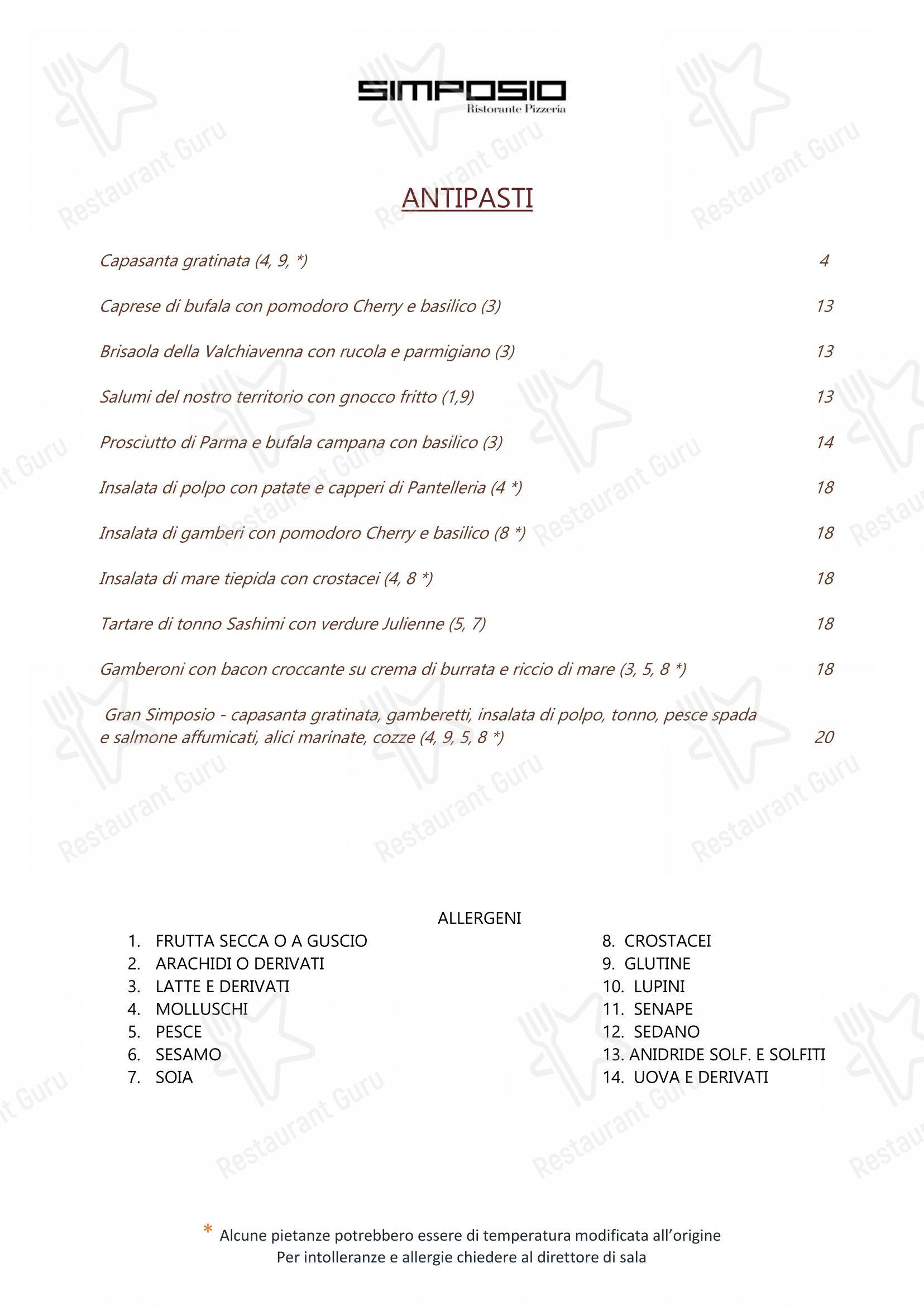 Menu per Simposio in Inverigo