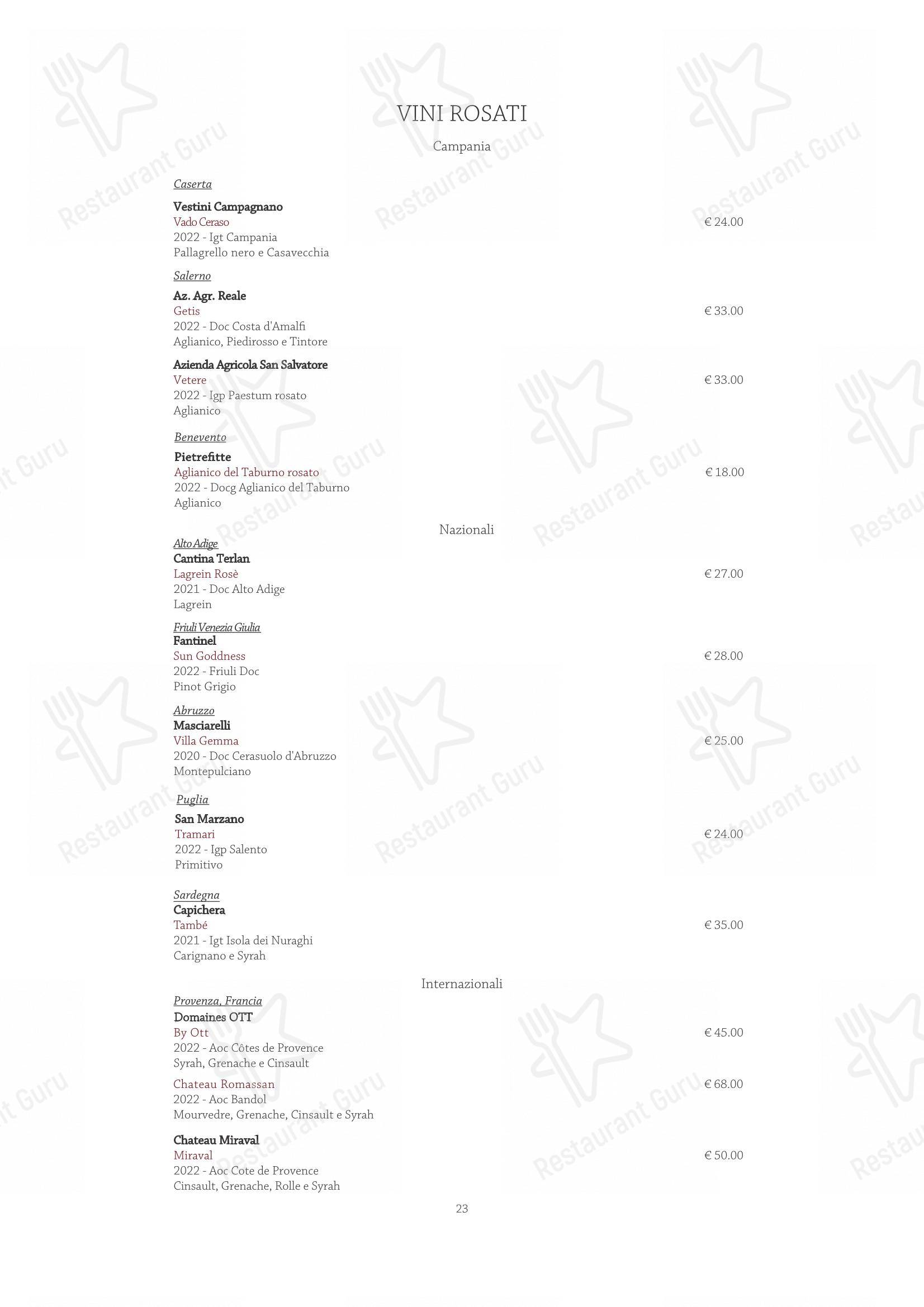 Menu per Sunrise Restaurant in Caserta