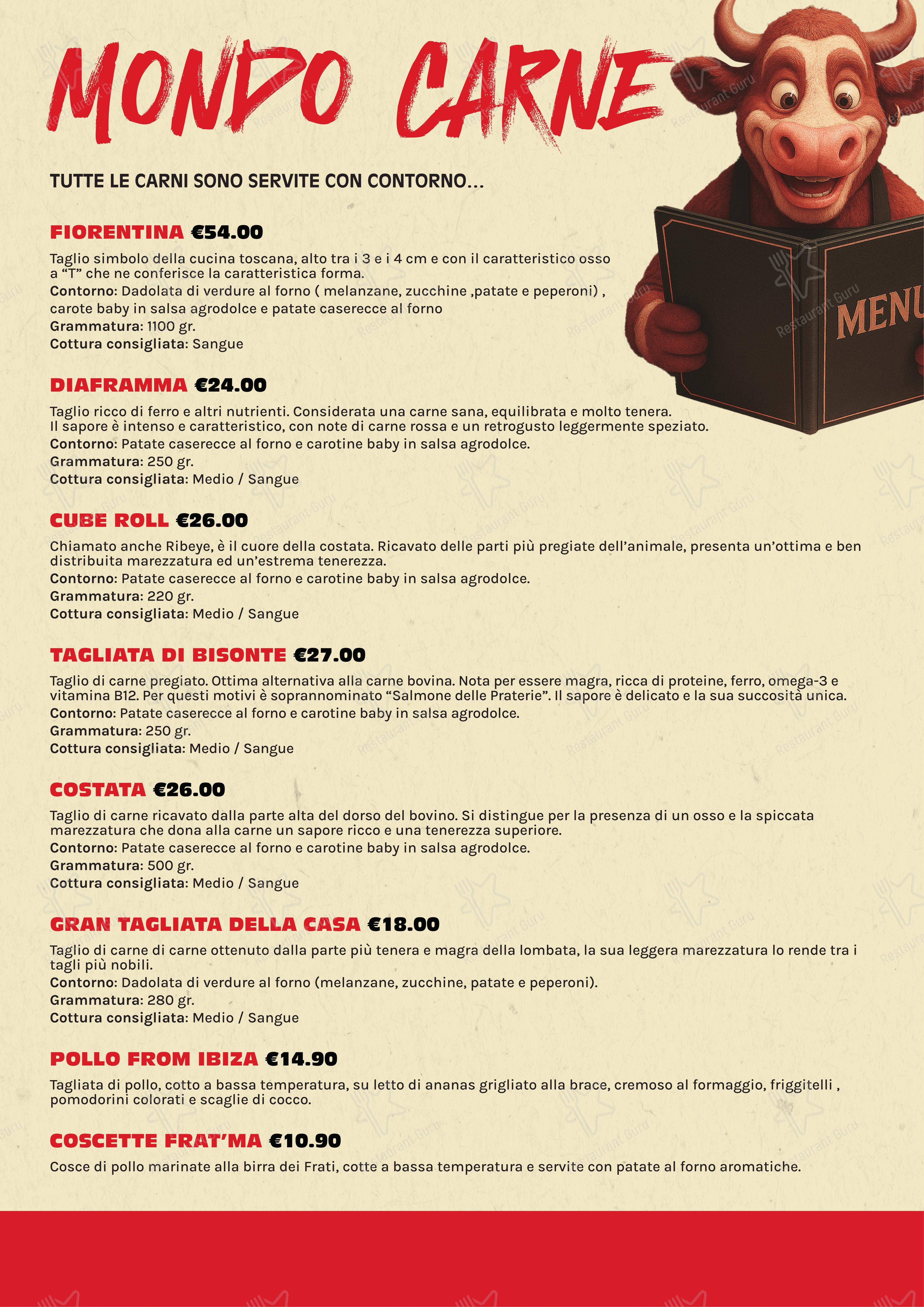 Menu di Svakka Muggiò - Menu bar