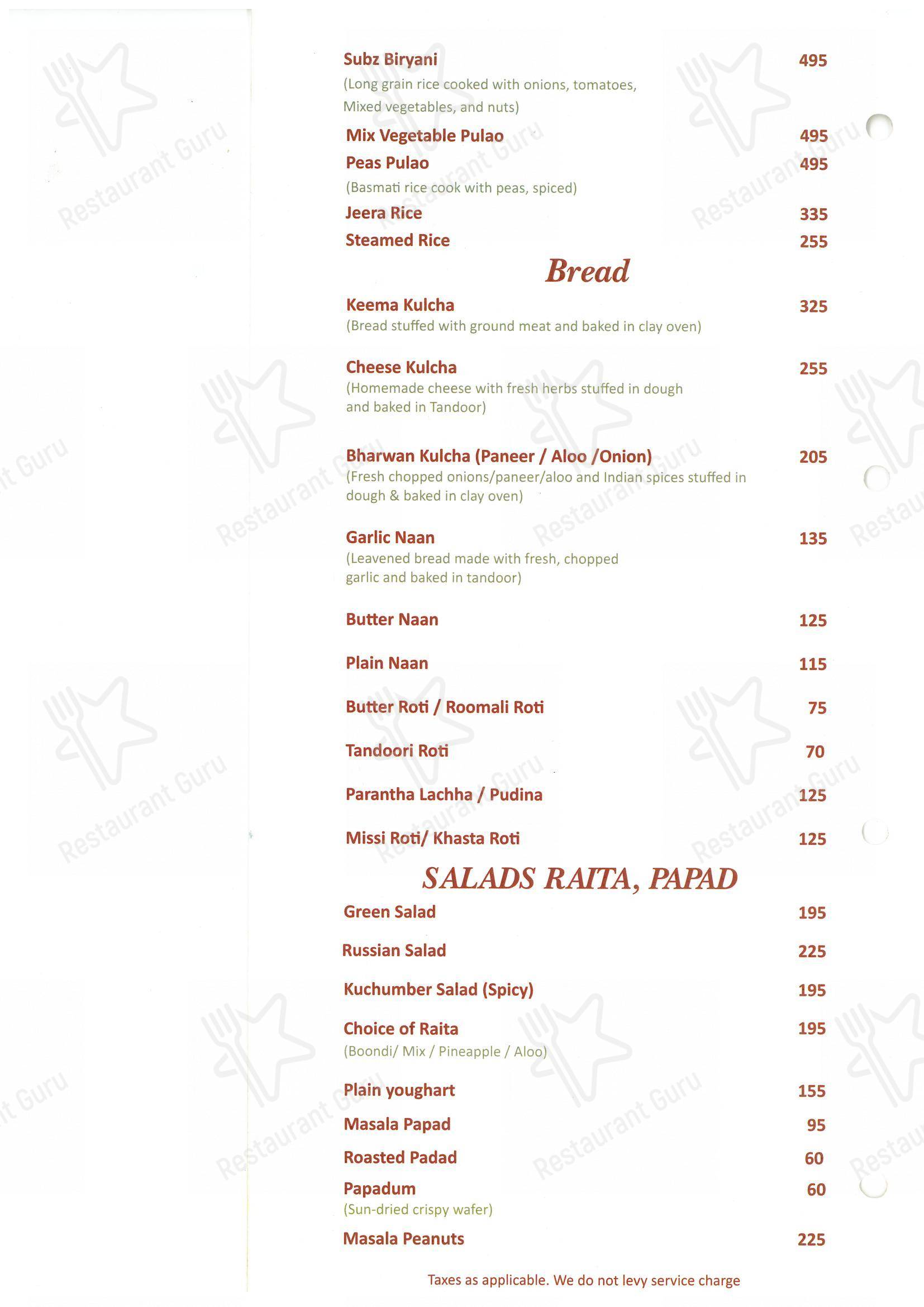 Menu for Swagath Restaurant & Bar in New Delhi