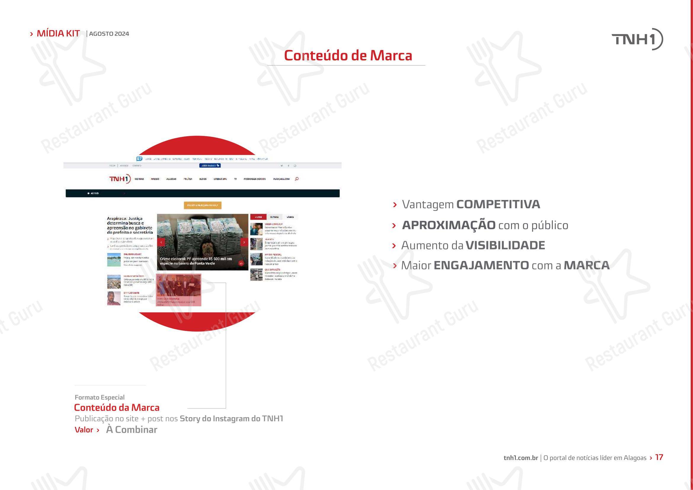 Menu para Tapioca Maria Bonita - Matriz em Maceió