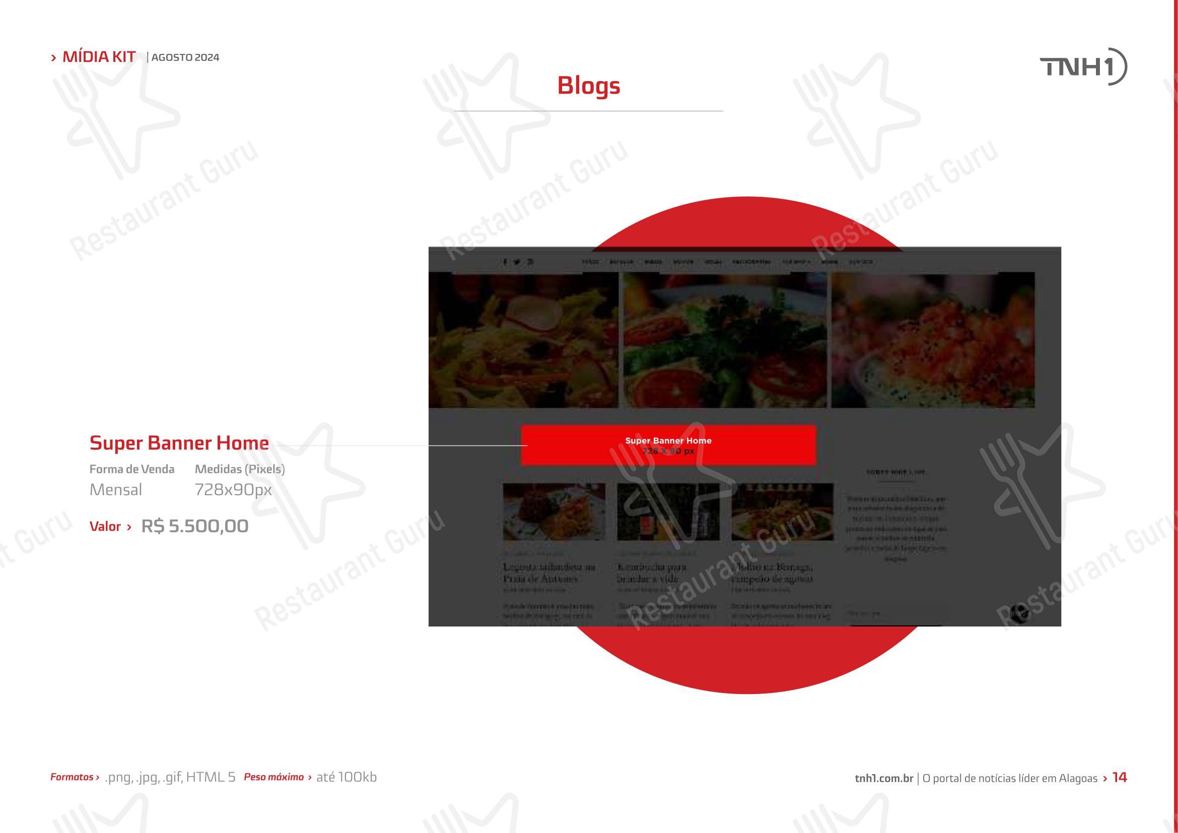 Tapioca Maria Bonita - Matriz em Maceió - Menu