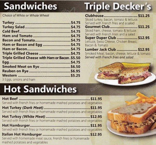 Menu at Gourmet Restaurant, Carleton Place