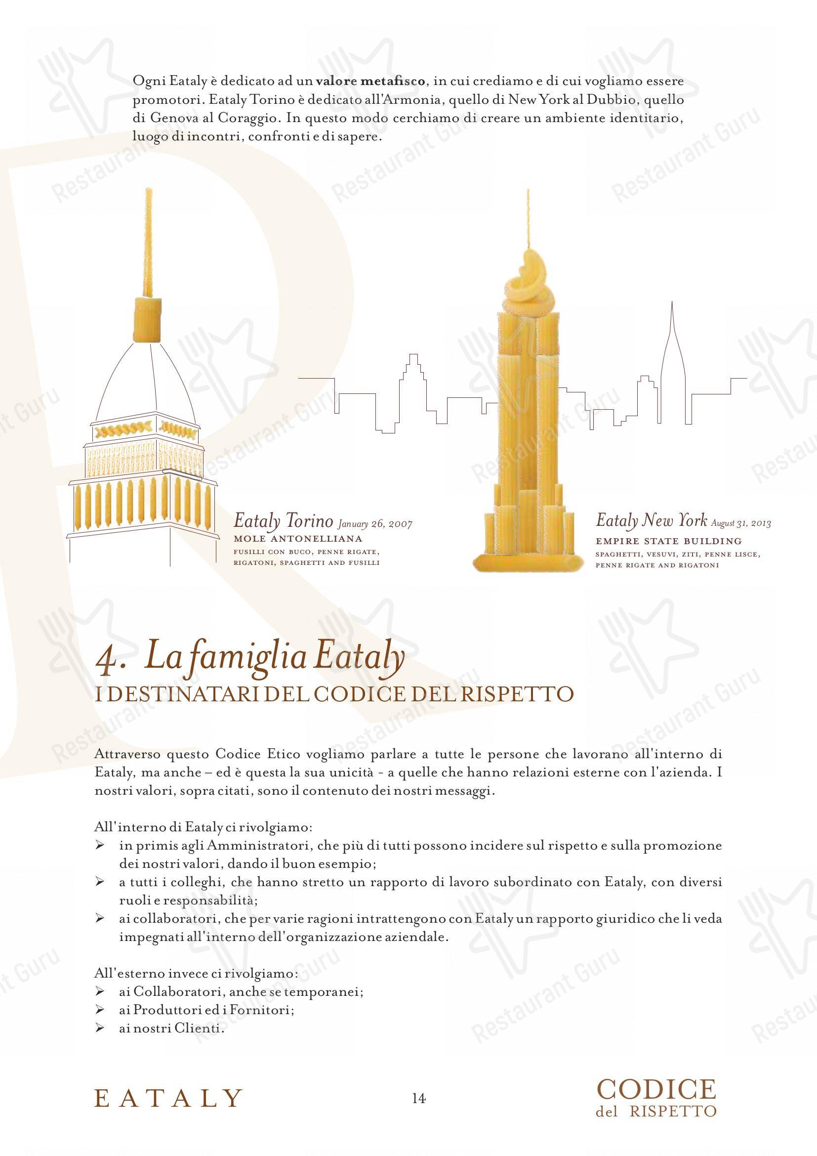 Menu di Eataly Torino Lingotto - Детское