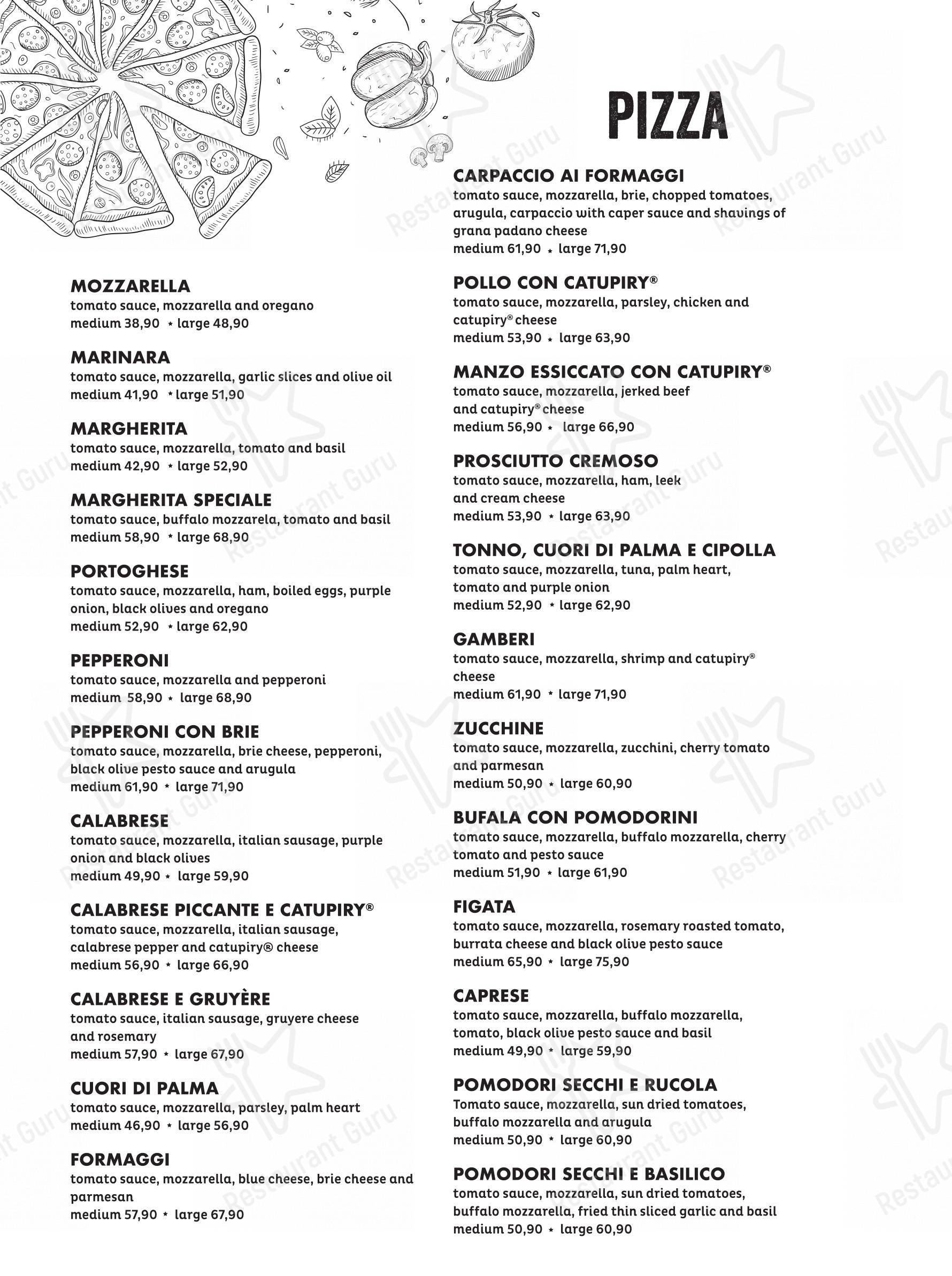 Основное меню para Figata Pizza & Pasta - Shopping Vitória em Vitoria