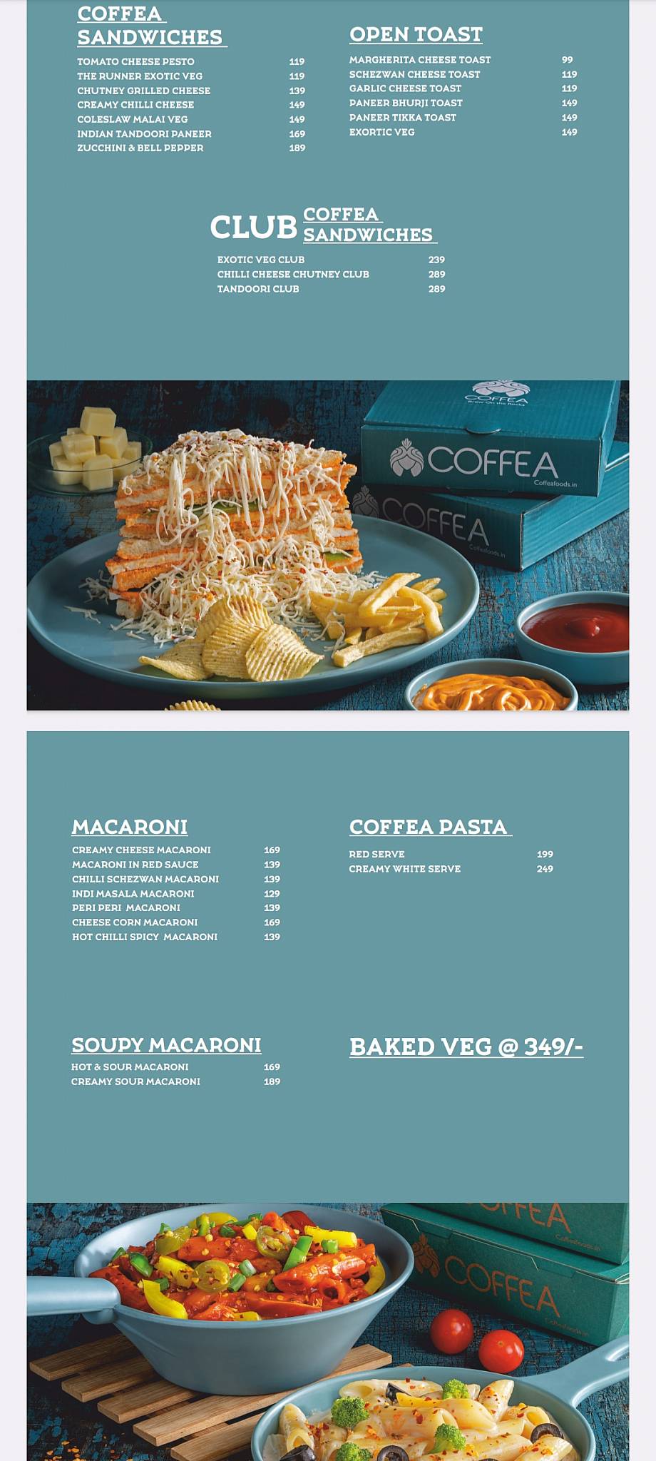 Coffea cafe menu