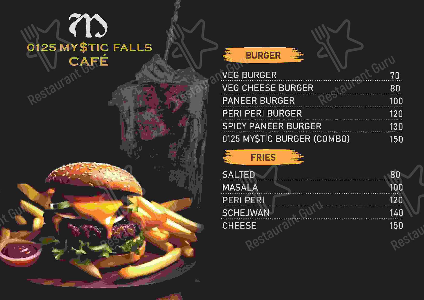 0125 Cafe Mystic Falls menu - dishes and beverages
