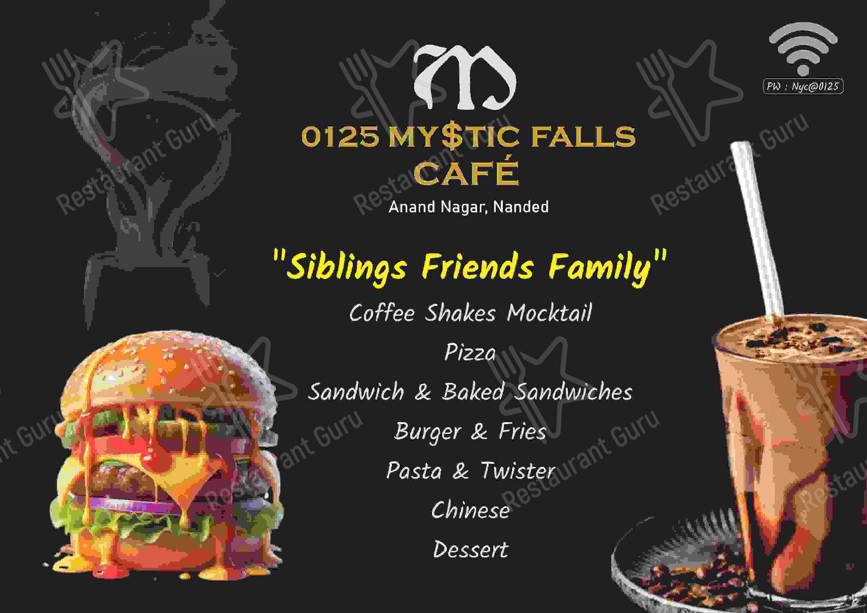 0125 Cafe Mystic Falls menu