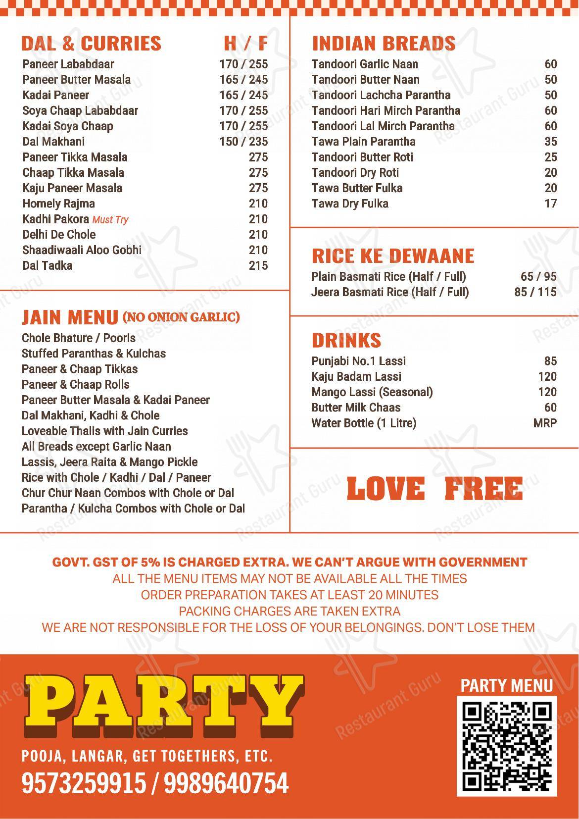 13 DHABHA in Hyderabad - Menu