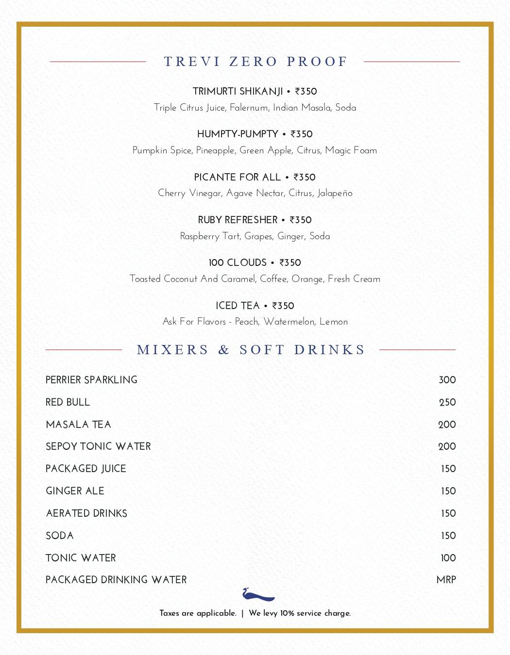 1932 Trevi menu