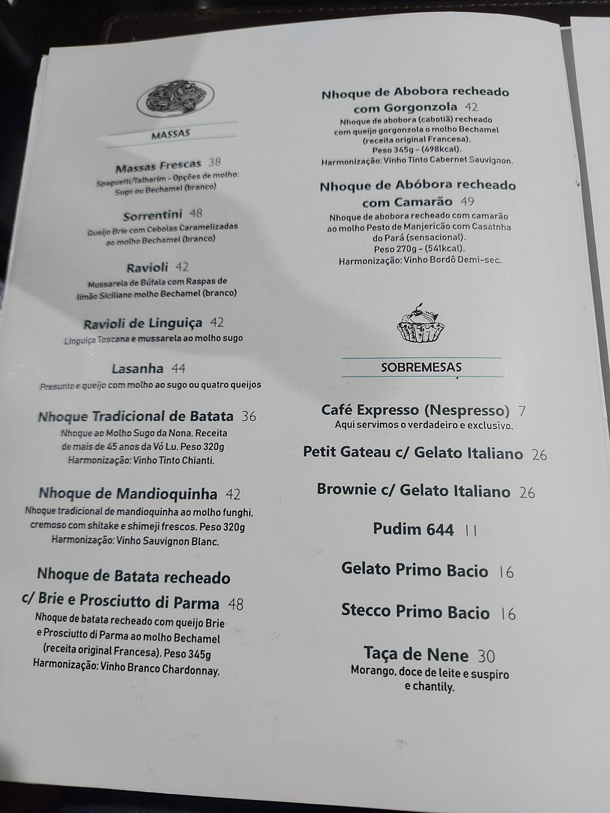 644 Restaurante e Pizzaria cardápio