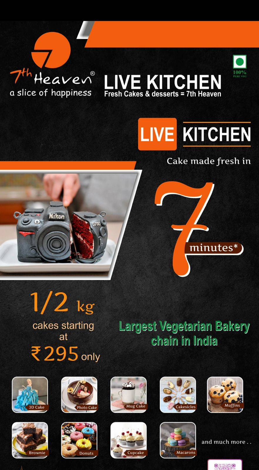 7th heaven cake shop Hubli- (Pure Veg ) Slice of Happiness menu