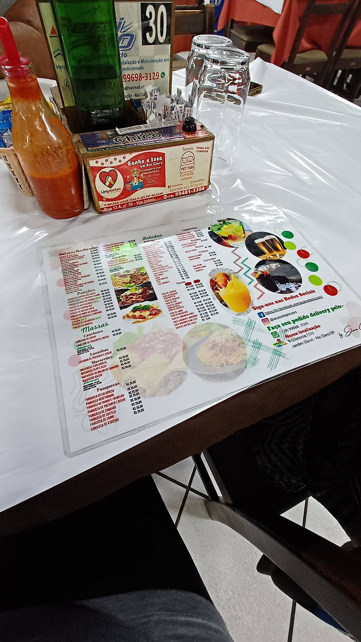 A Casa da Pizza cardápio